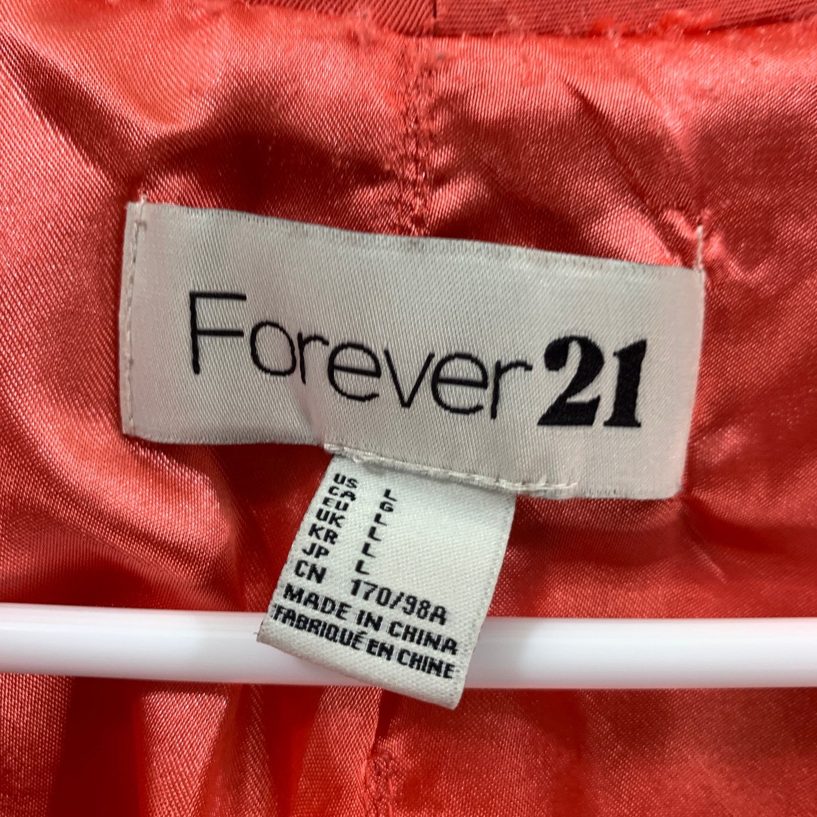 Forever 21 FOREVER 21 Suits Womens Size Large Orange Formal Top Blazer Size L / US 10 / IT 46 - 3 Thumbnail