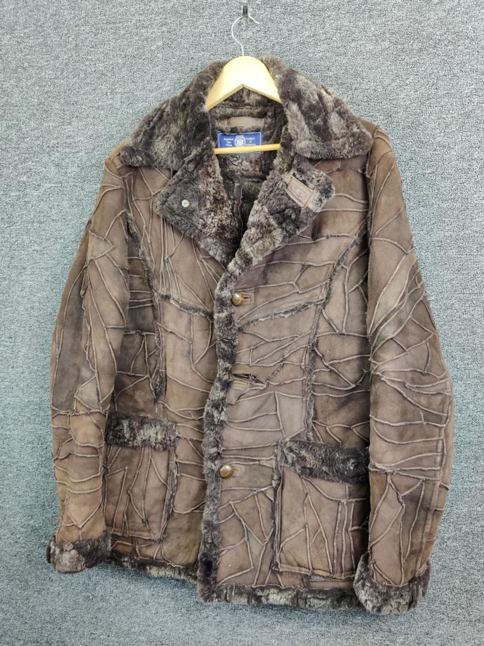 Avirex Vintage 90s Avirex Patchwork Sheepskin Leather Jacket Size US L / EU 52-54 / 3 - 2 Thumbnail