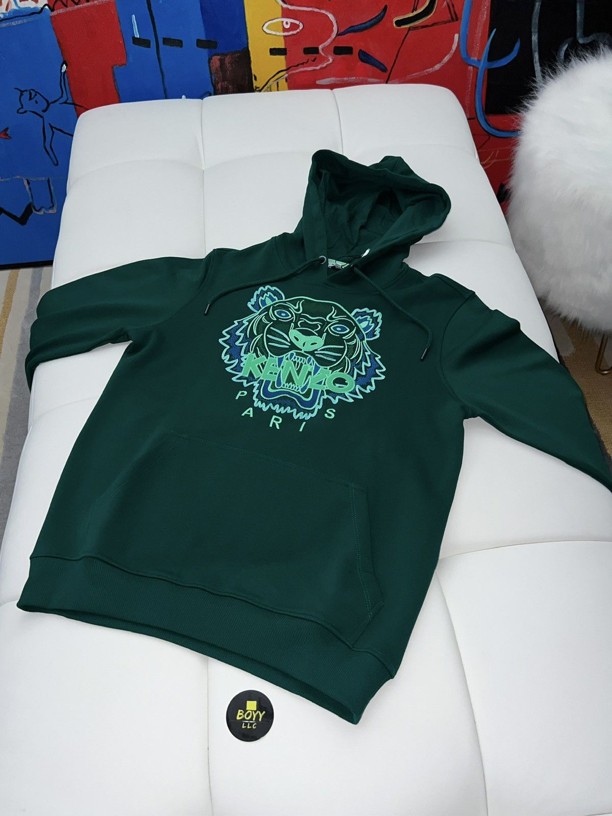 Kenzo Tiger embroidered logo hoodie Size US XL / EU 56 / 4 - 1 Thumbnail