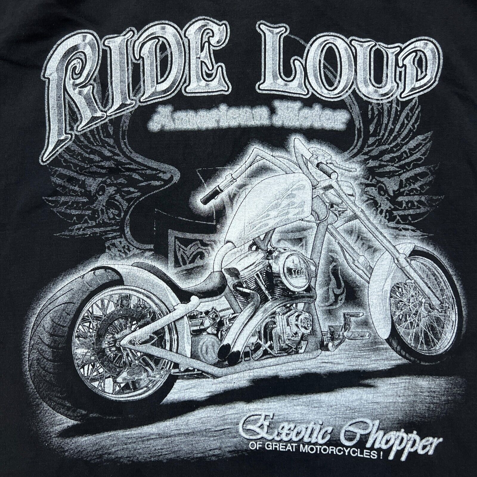 Harley Davidson × Vintage Vintage Ride Loud American Motor T Shirt Motorcycle Y2K Tee Size US XXL / EU 58 / 5 - 7 Thumbnail