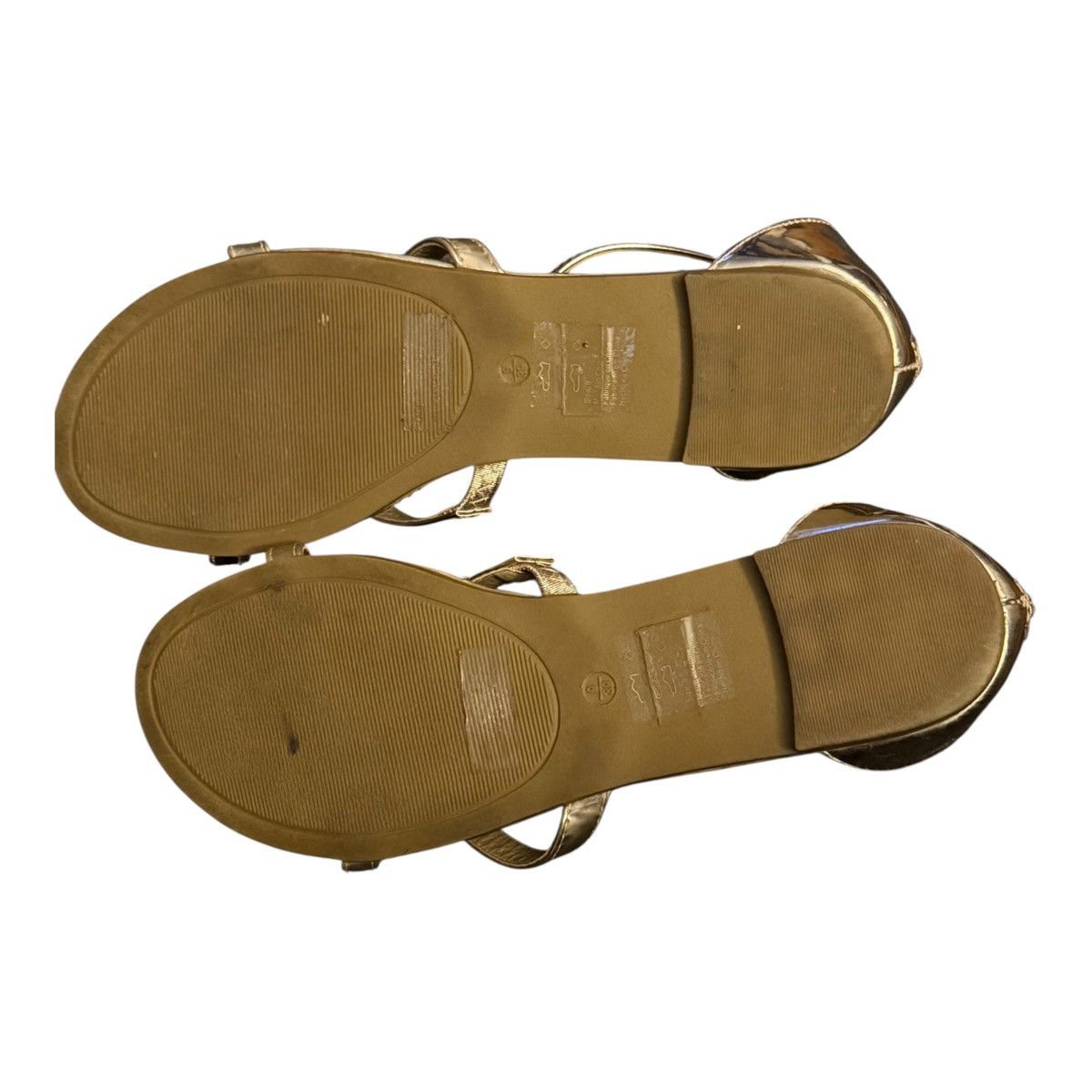 Other DB Studio metallic gold ankle strap sandals Size US 9 / IT 39 - 5 Thumbnail