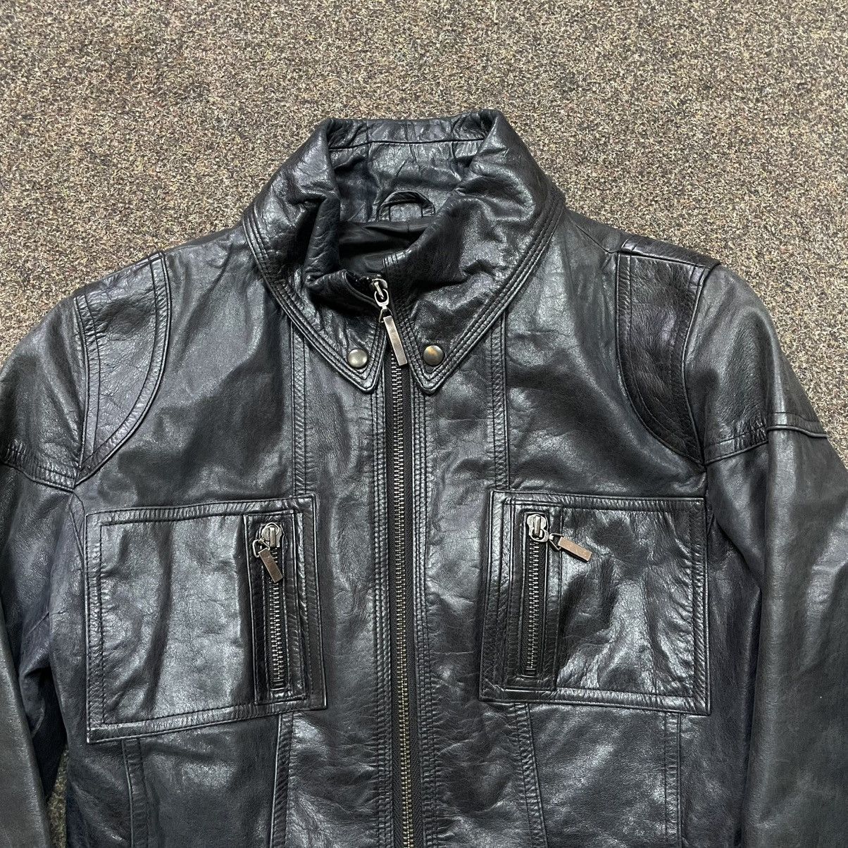 Genuine Leather Vintage Y2K Leather Jacket Biker Punk Opium BALENCIAGA Style Size S / US 4 / IT 40 - 3 Thumbnail