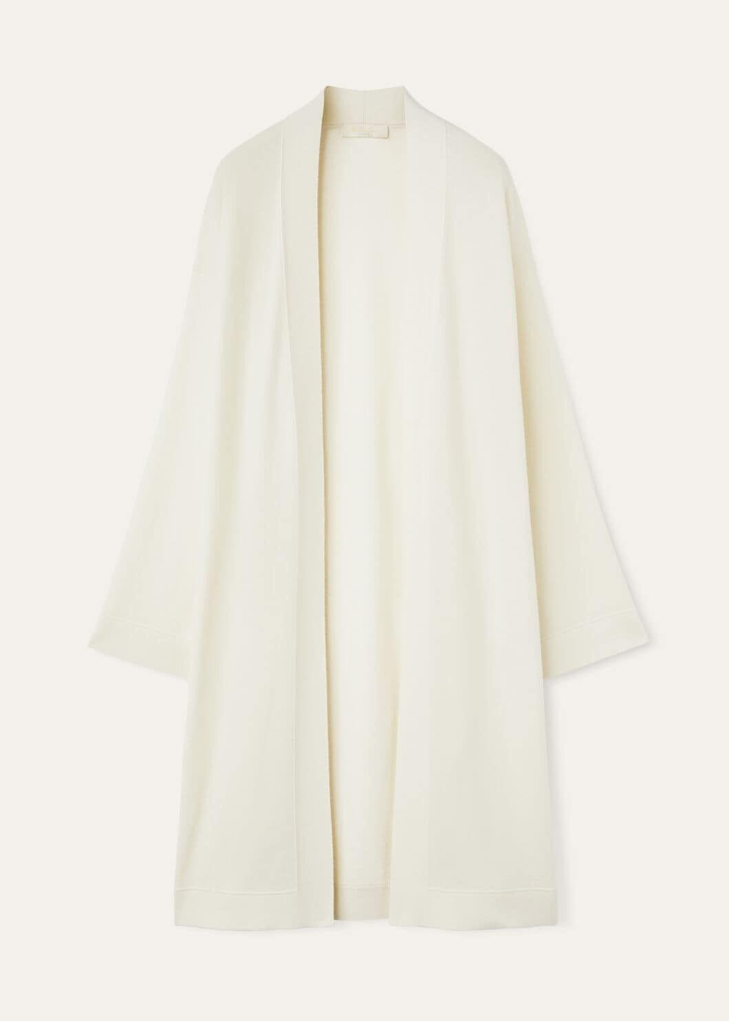 Loro Piana o1w1db10825 FAO4529 Cocooning Cardigan in White Size M / US 6-8 / IT 42-44 - 1 Thumbnail