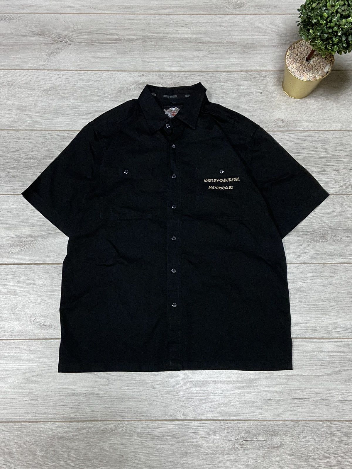 Harley Davidson Harley Davidson eagle 🦅 vintage big logo shirt buttons Size US L / EU 52-54 / 3 - 2 Thumbnail