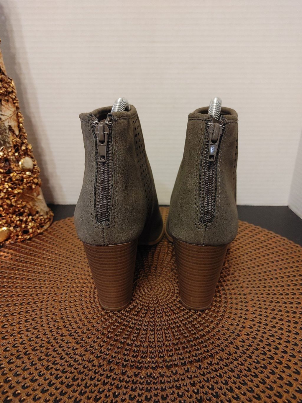 Jas MB Jasmine Jay sweet peep toe leather booties size 8.5 Size US 8.5 / IT 38.5 - 5 Thumbnail