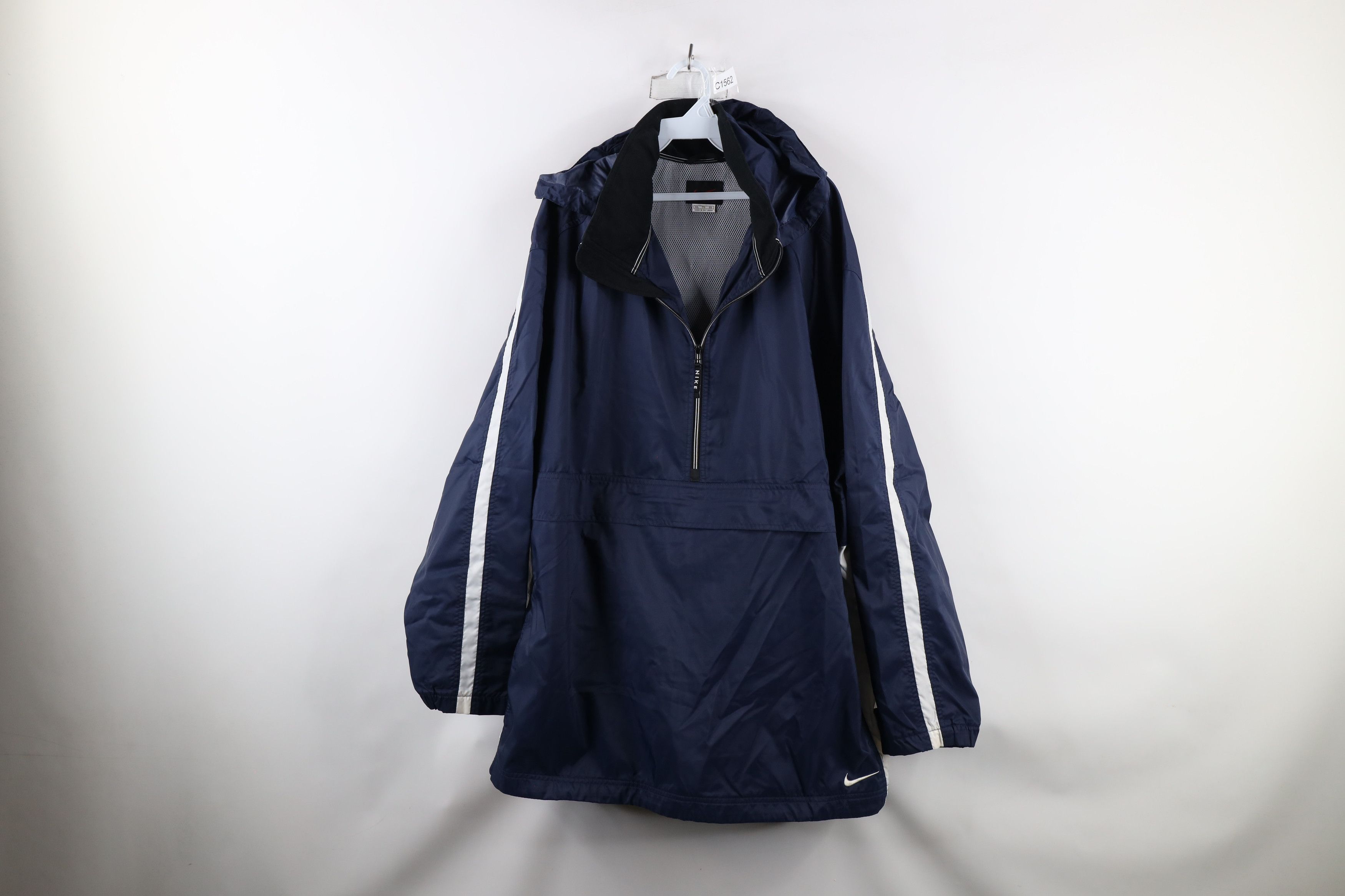 Nike × Vintage Vintage 90s Nike Mini Swoosh Hooded Pullover Anorak Jacket Size US XXL / EU 58 / 5 - 1 Thumbnail