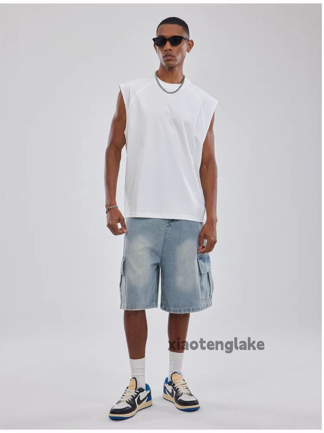Vintage Unisex dance washed faded cleanfit yuppie cargo shorts Size US 34 / EU 50 - 4 Thumbnail