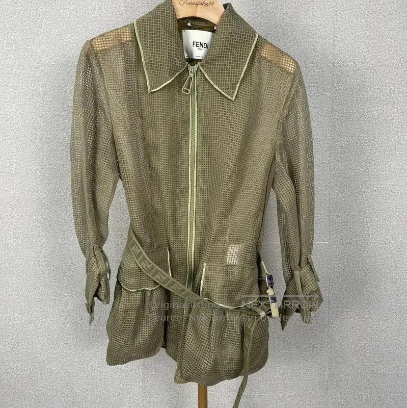 Fendi Fendi Green Polyester Women's Jacket . Size M / US 6-8 / IT 42-44 - 1 Thumbnail