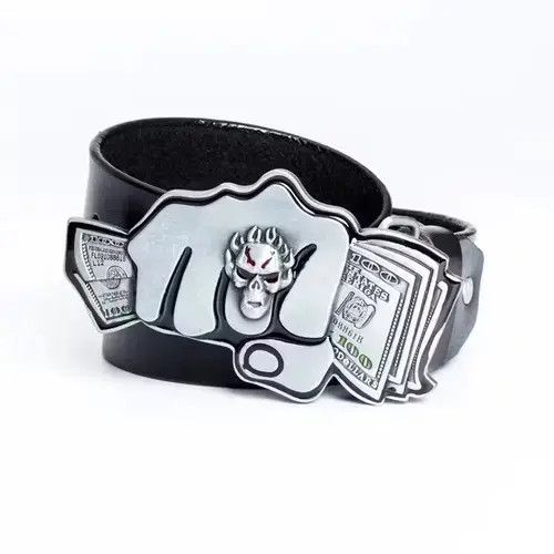 Leather 🔥Fashion retro personality belt Size ONE SIZE - 1 Thumbnail