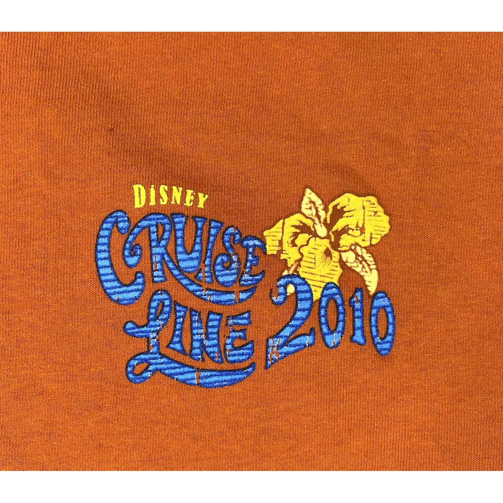 Disney Disney Cruise Line T-Shirt Orange Mickey Graphic XL Unisex Adults Cotton Crew Neck Short Sleeve Disney 2010 Vintage? No Size US XL / EU 56 / 4 - 4 Thumbnail