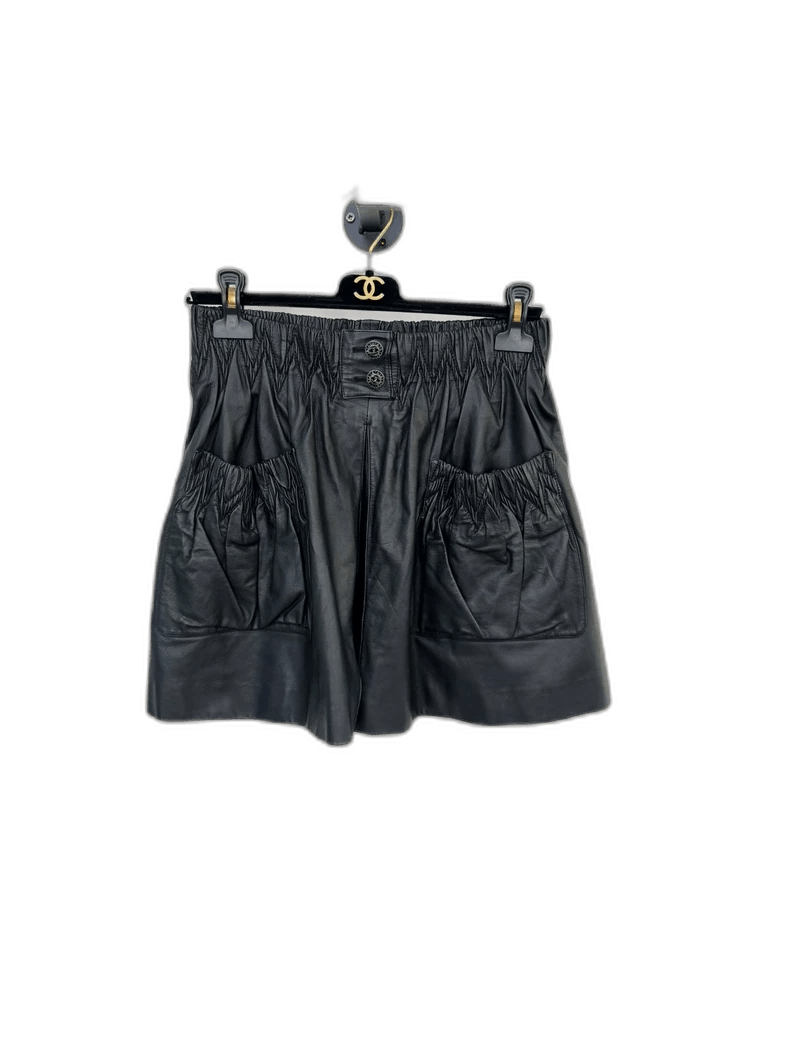 Chanel Chanel Leather Skirt Size 36 -2505 Size 35" - 1 Thumbnail