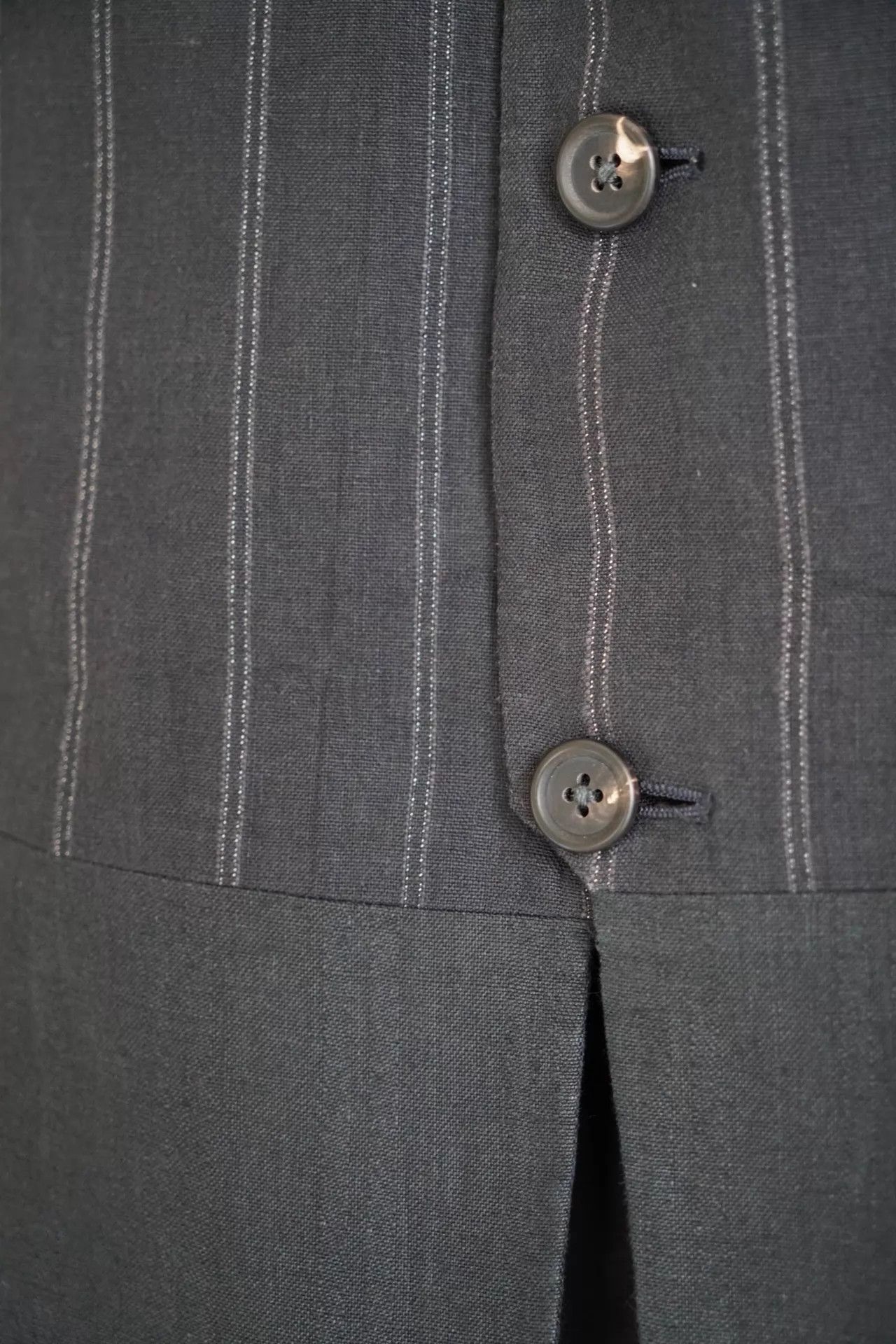 Yohji Yamamoto Yohji Yamamoto 94SS Striped-Patchwork Linen Blazer Size US S / EU 44-46 / 1 - 3 Thumbnail