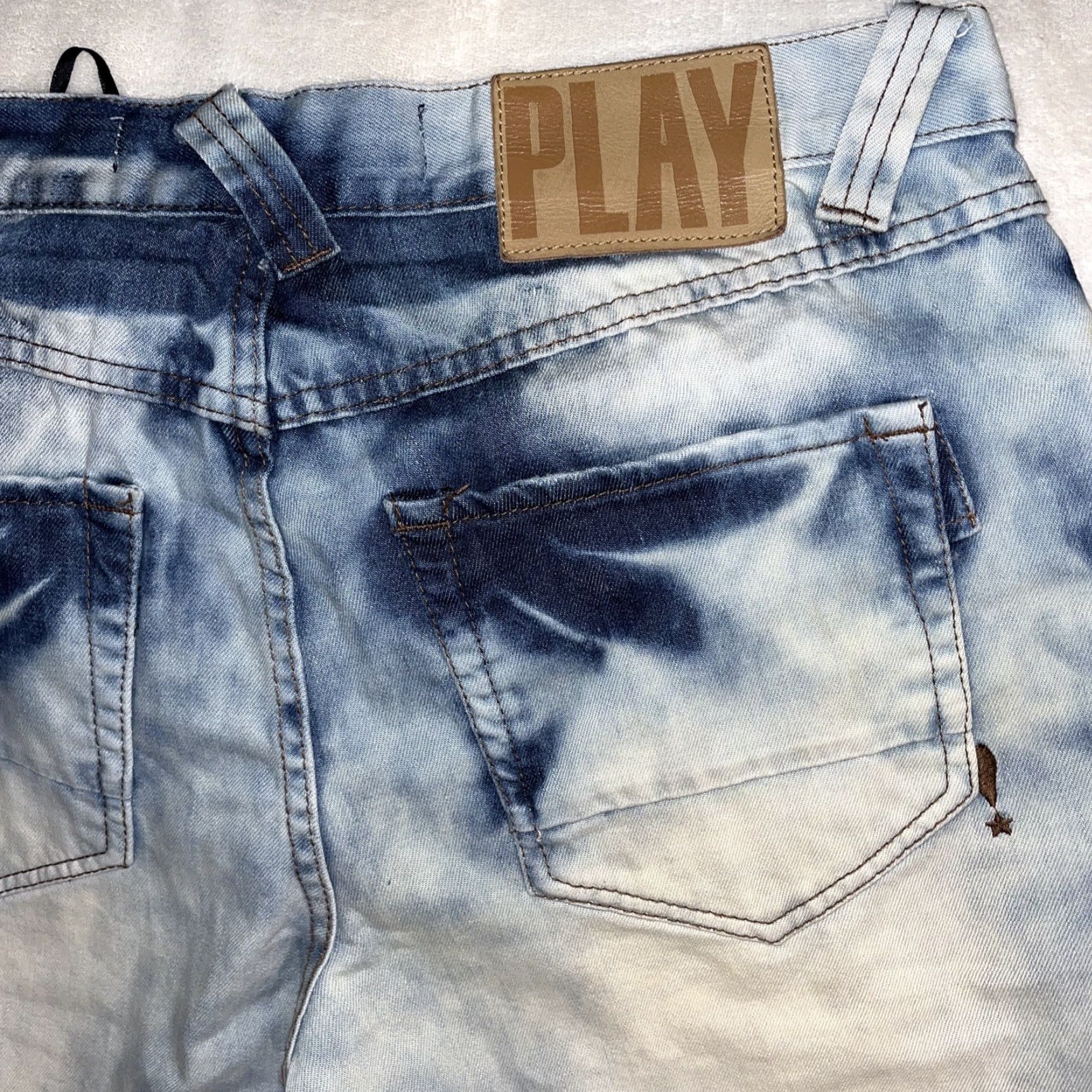 Vintage Play Cloths Men's Acid Wash Jeans Size 34 Blue Straight Fit Regular Size US 34 / EU 50 - 4 Thumbnail