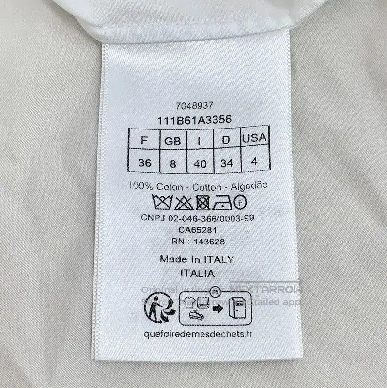Dior Dior White Cotton Short Sleeve Shirt . Size XS / US 0-2 / IT 36-38 - 6 Thumbnail
