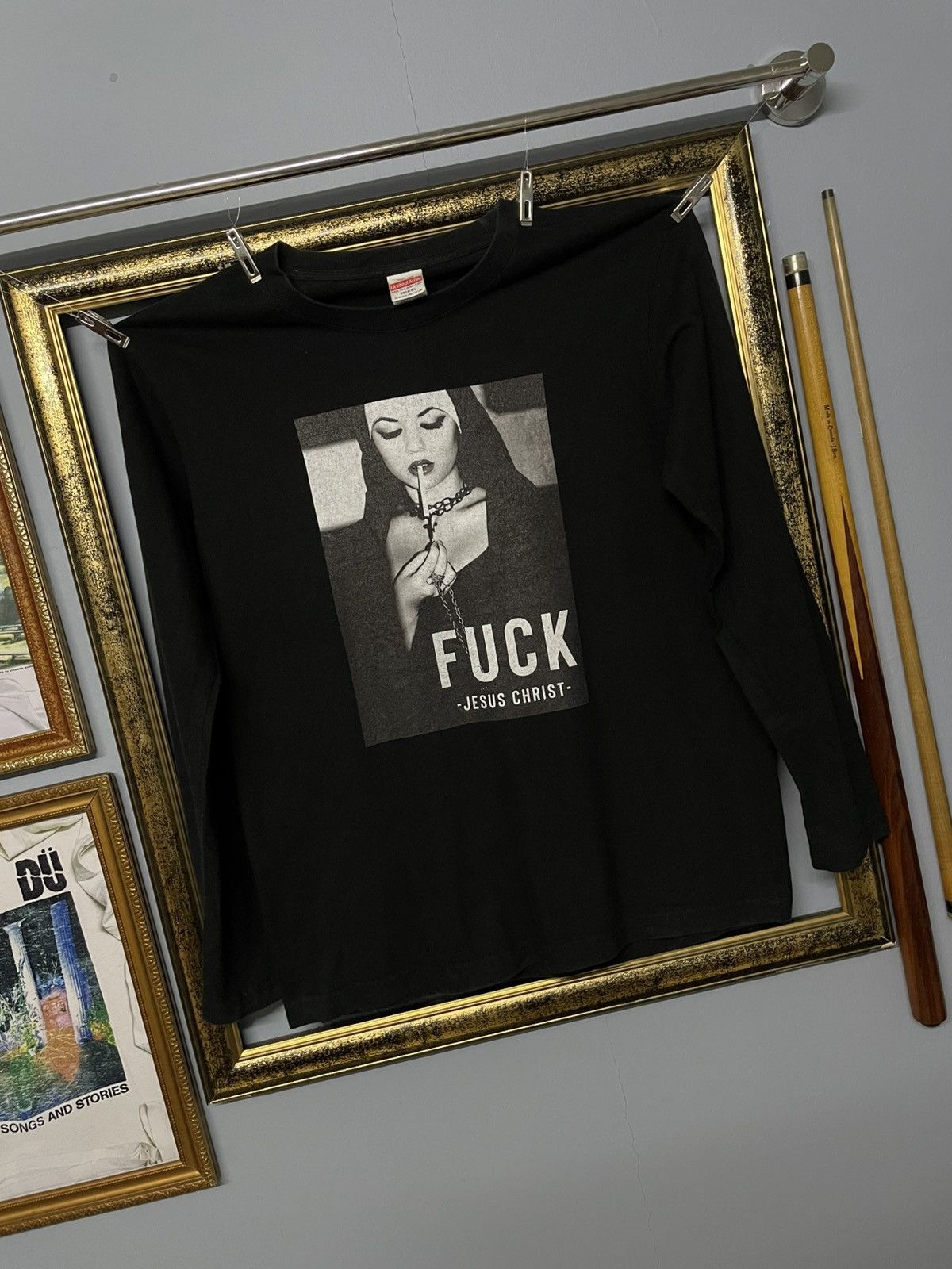 Designer × Japanese Brand × Vintage Vintage Promo Fuck -Jesus Christ- Streetwear Longsleeve Tee Size US M / EU 48-50 / 2 - 2 Thumbnail
