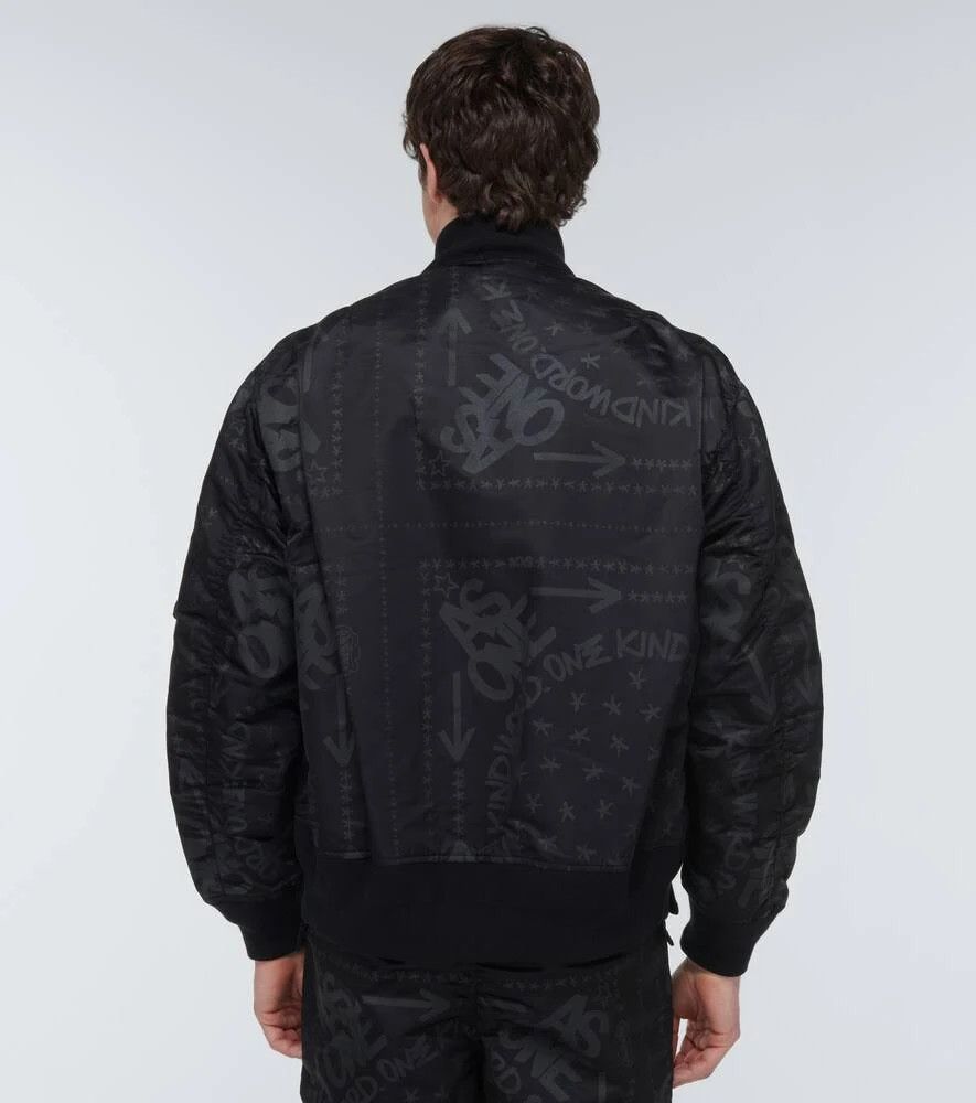 Sacai o1mris0824 Print Blouson in Black Size US M / EU 48-50 / 2 - 5 Thumbnail