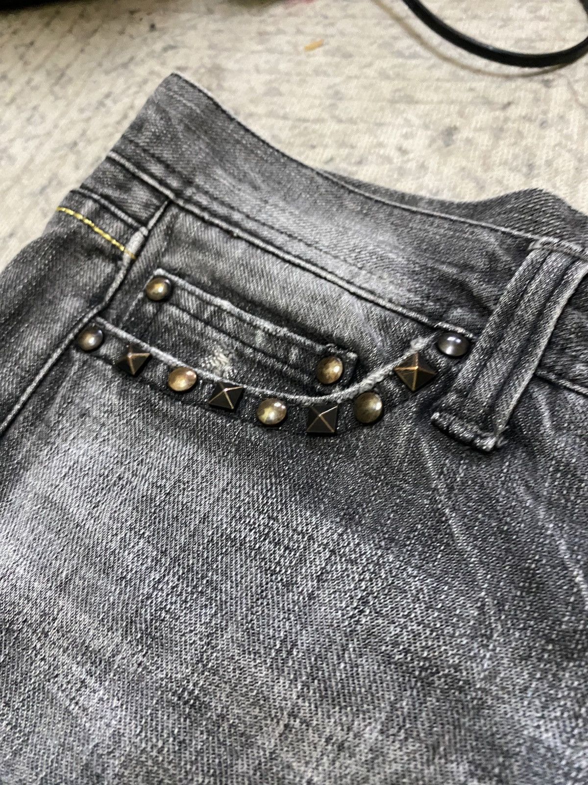 Japanese Brand × Seditionaries The Murder License Flared Studded Distressed Jeans Size 29" - 8 Thumbnail