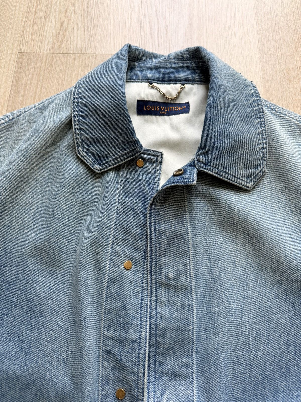Louis Vuitton Louis Vuitton short sleeve denim workwear shirt Size US L / EU 52-54 / 3 - 3 Thumbnail
