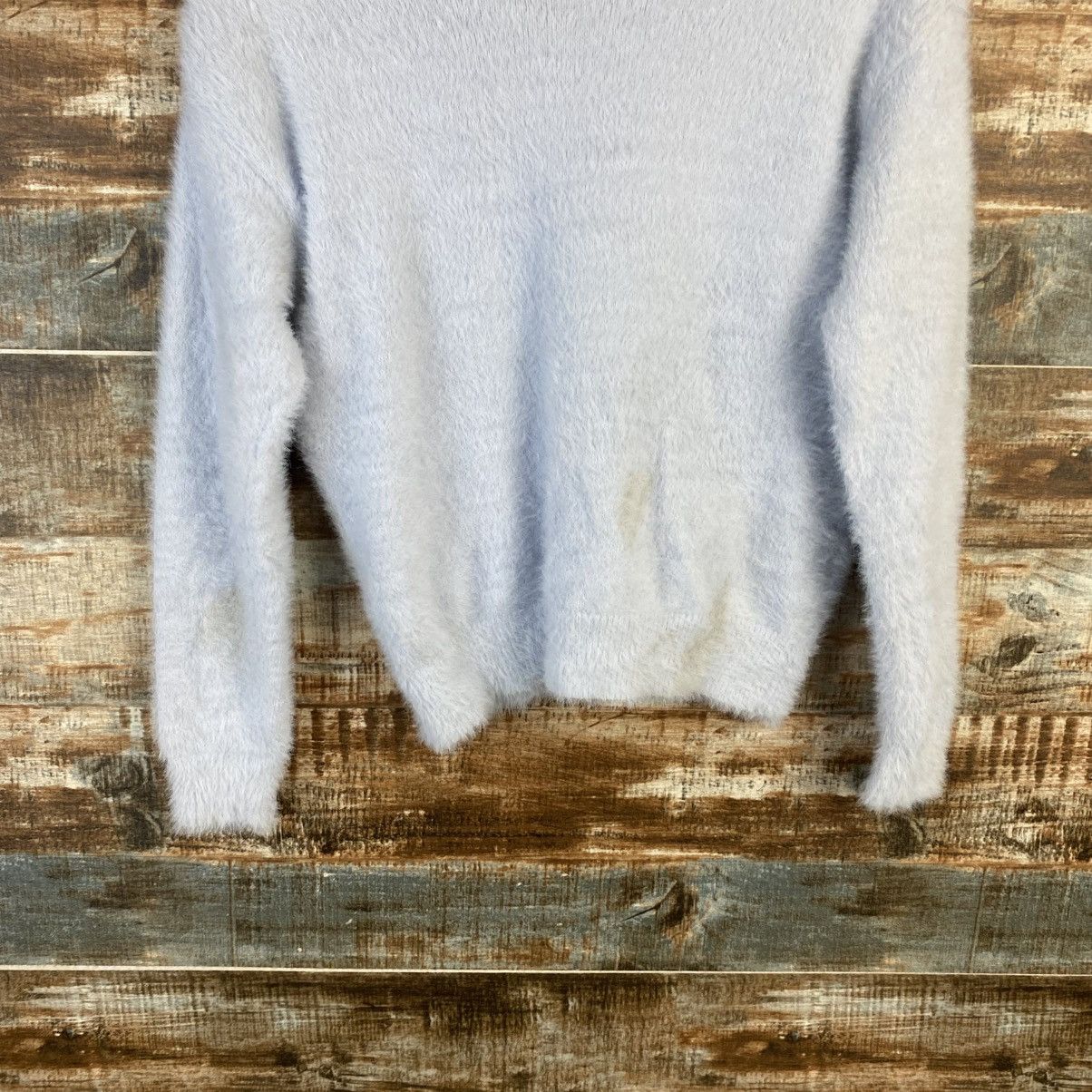 Other DL Nice Claup Blue Mohair shaggy fur Knitwear #C1147 Size S / US 4 / IT 40 - 14 Thumbnail