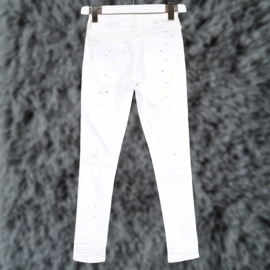 Diesel DIESEL Slandy 0682J Jeans Women's W26/L30 Skinny Fit Stretch Painted Darn Effect White 0682J Jeans Women Skinny Fit Stretch Painted Darn Effect Size 26" / US 2 / IT 38 - 1 Thumbnail