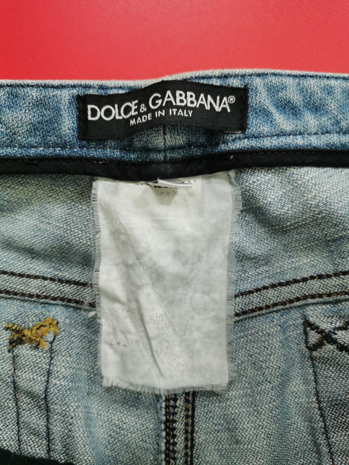 Dolce & Gabbana 00s Vintage Bootcut Dolce & Gabbana Distressed Jeans Size 29" - 8 Thumbnail