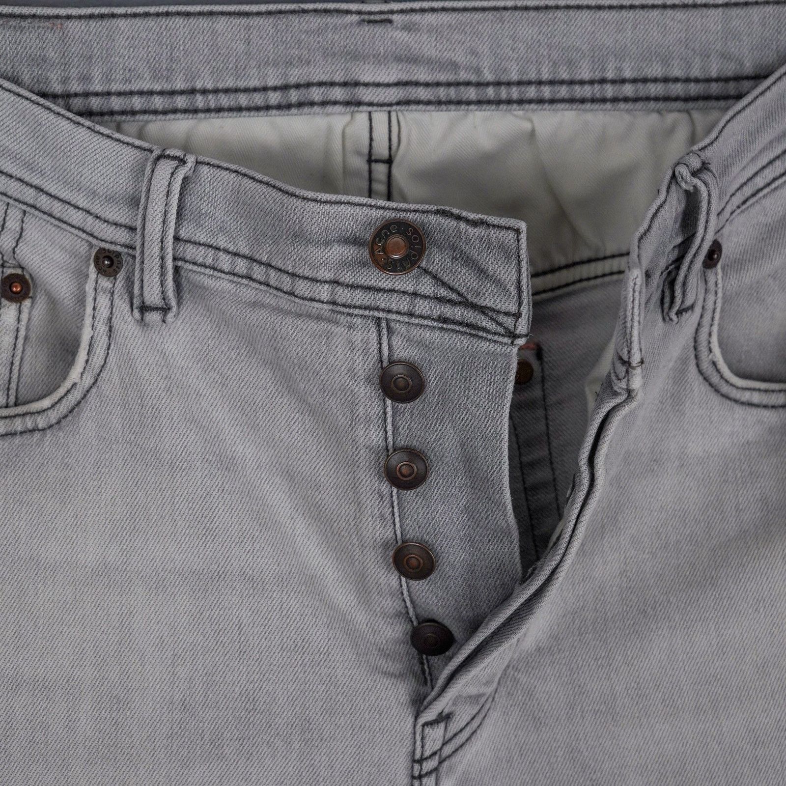 Acne Studios Acne studios river stone gray denim slim fit jeans pants Size US 32 / EU 48 - 5 Thumbnail
