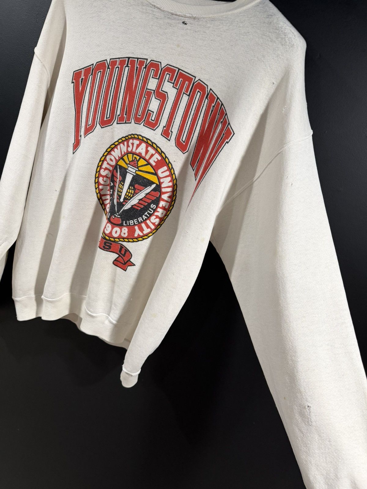 Vintage 1980s Vintage Youngstown State Soft Distressed Sweatshirt XL Size US XL / EU 56 / 4 - 7 Thumbnail