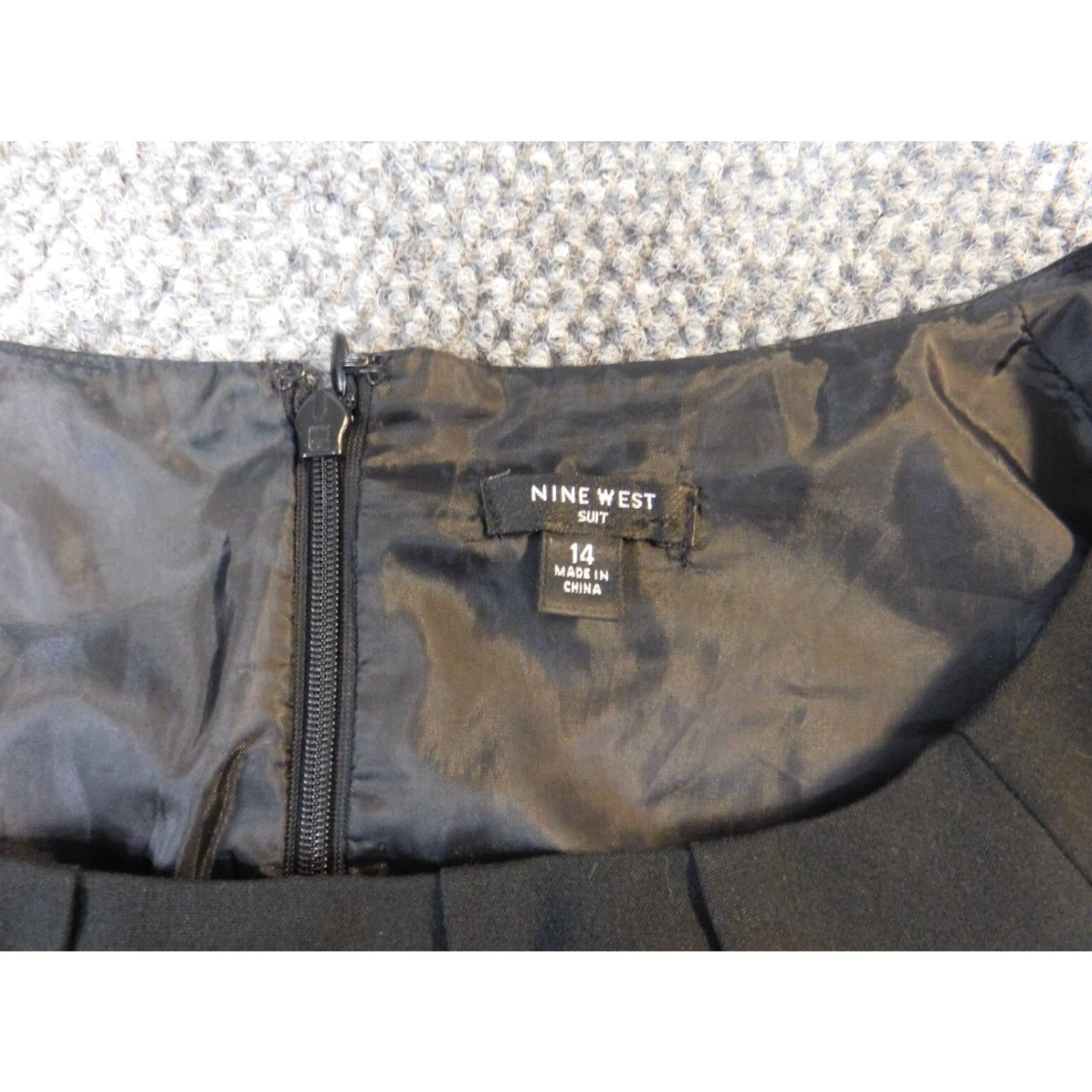Nine West Nine West Womens dress 14 black midi lined zip a-line suit Size XL / US 12-14 / IT 48-50 - 5 Thumbnail