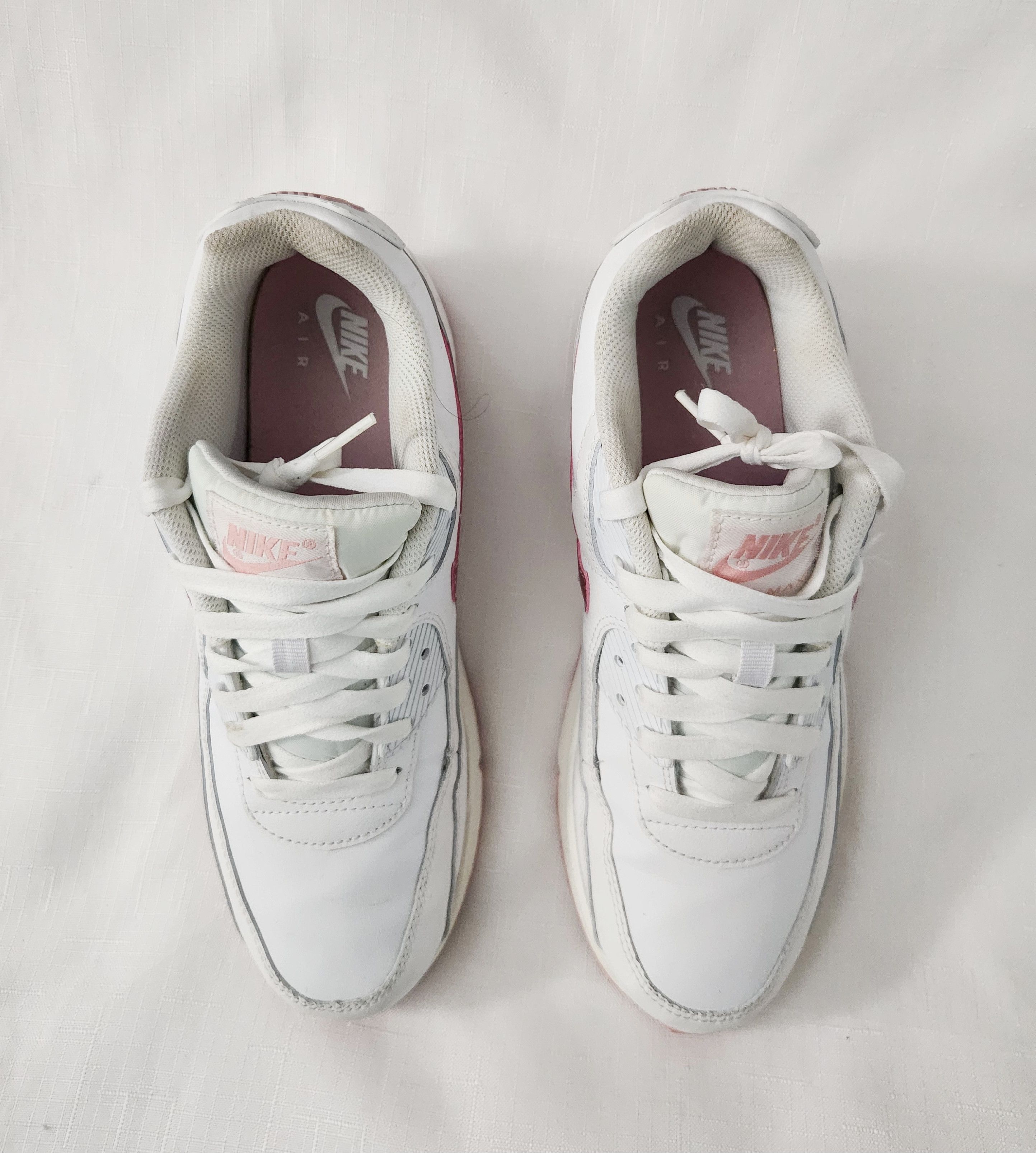 Nike Nike Air Max 90 LTR GS White Pink Glaze CD6864-115 GS 7y 8.5 Size US 8.5 / IT 38.5 - 10 Thumbnail