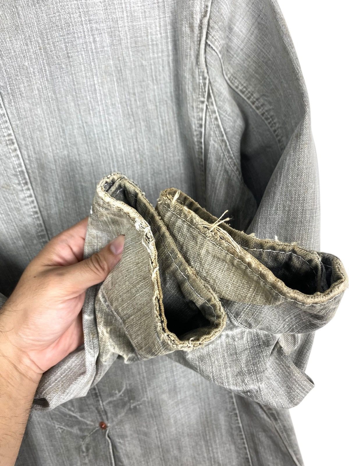 Levi's Rare‼️ Levi's Redloop Distressed Denim Chore Jacket Size US M / EU 48-50 / 2 - 16 Thumbnail
