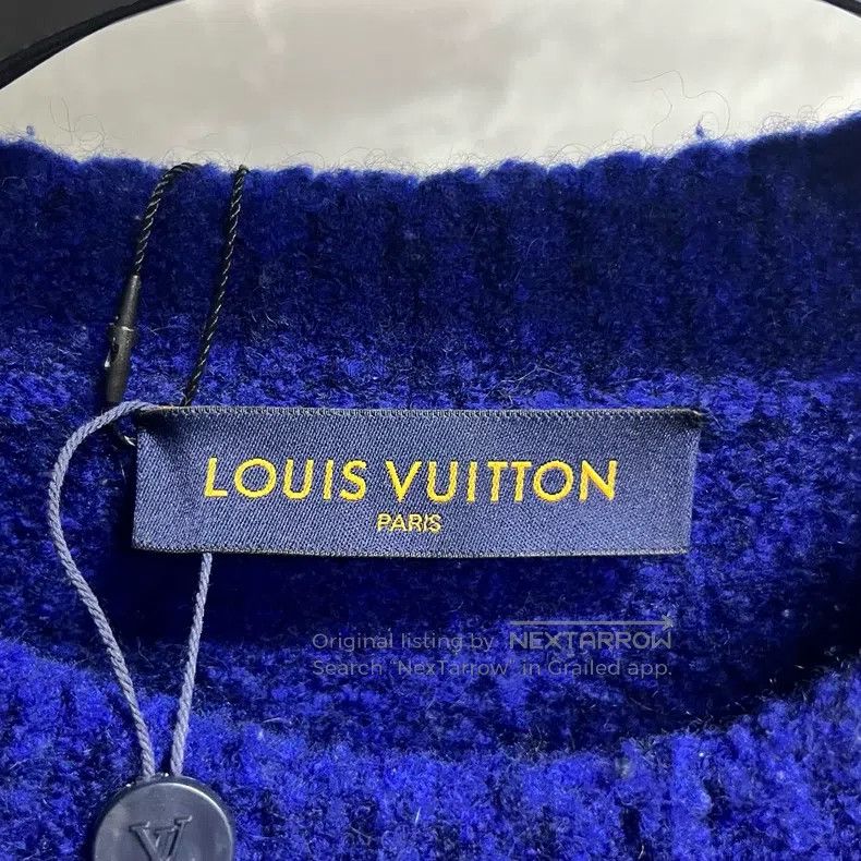 Louis Vuitton Louis Vuitton Blue classic intarsia cardigan sweater Size US L / EU 52-54 / 3 - 2 Thumbnail
