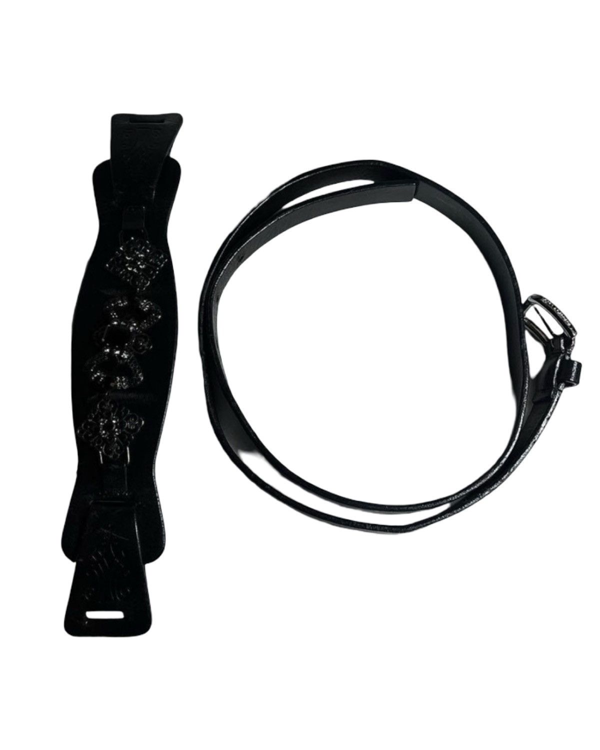 Dolce & Gabbana Bijou Gothic Buckle Leather Belt Size ONE SIZE - 6 Thumbnail