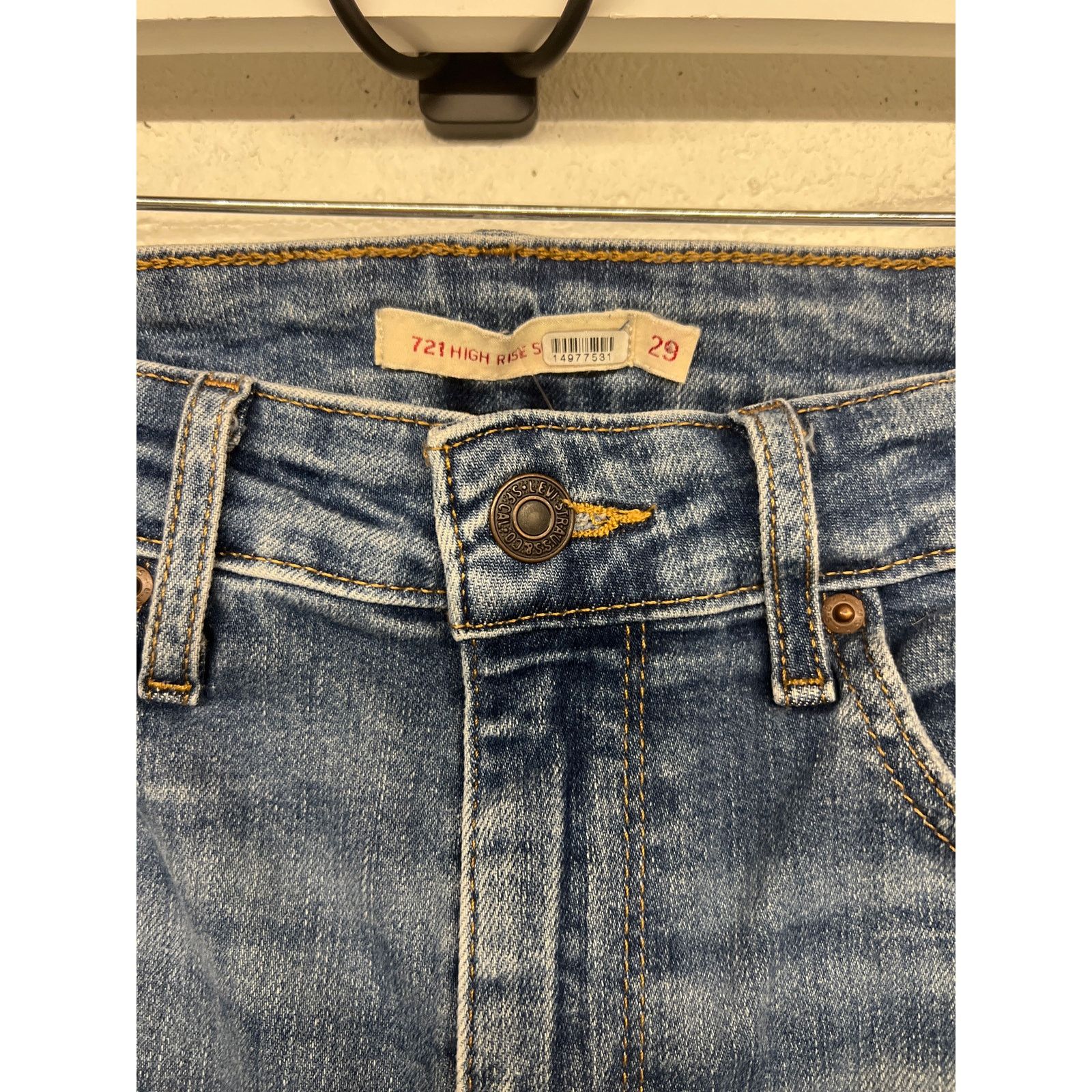 Levi's Levi’s 29 blue cut off Bermuda shorts medium wash Size 29" - 2 Thumbnail