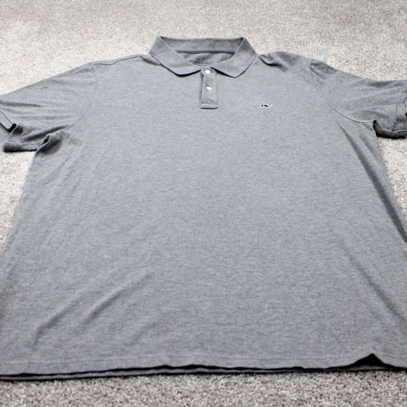 Vineyard Vines Vineyard Vines Edgartown Polo Shirt Mens Large Gray Short Sleeve Cotton Polyester Blend Stretch Polo Shirt Size US L / EU 52-54 / 3 - 2 Thumbnail