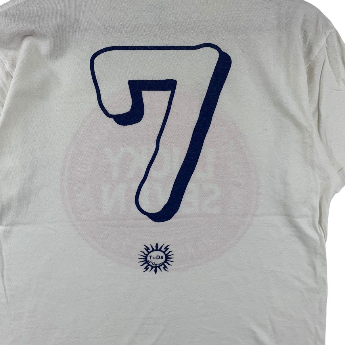 Vintage LUCKY SEVEN TI-DA KOBE Japan Everybody Smile Tee Shirt Top Size US S / EU 44-46 / 1 - 6 Thumbnail