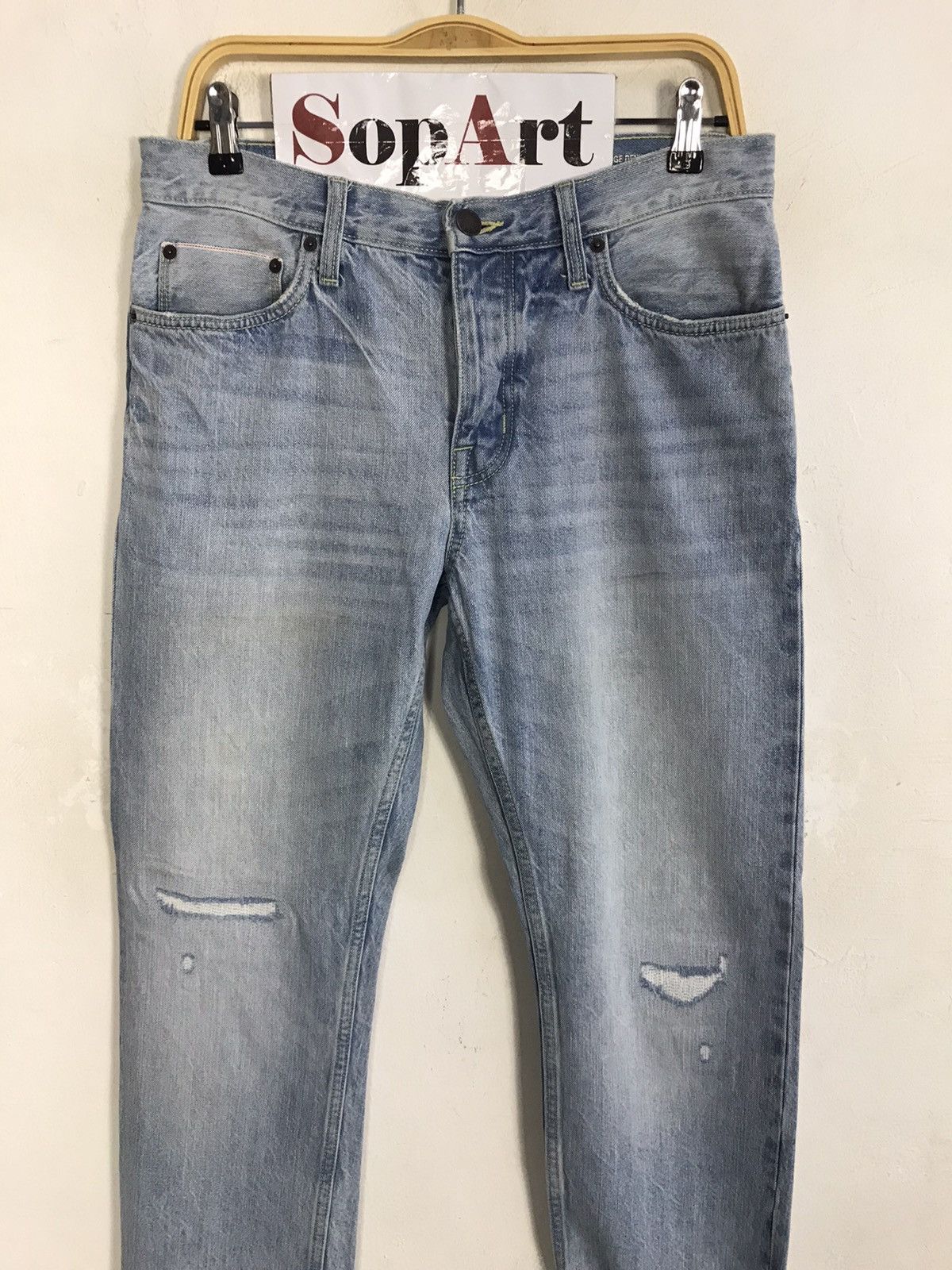 Japanese Brand × Vintage Vintage Goodfellow Selvedge Distressed Denim Jeans Size US 32 / EU 48 - 3 Thumbnail