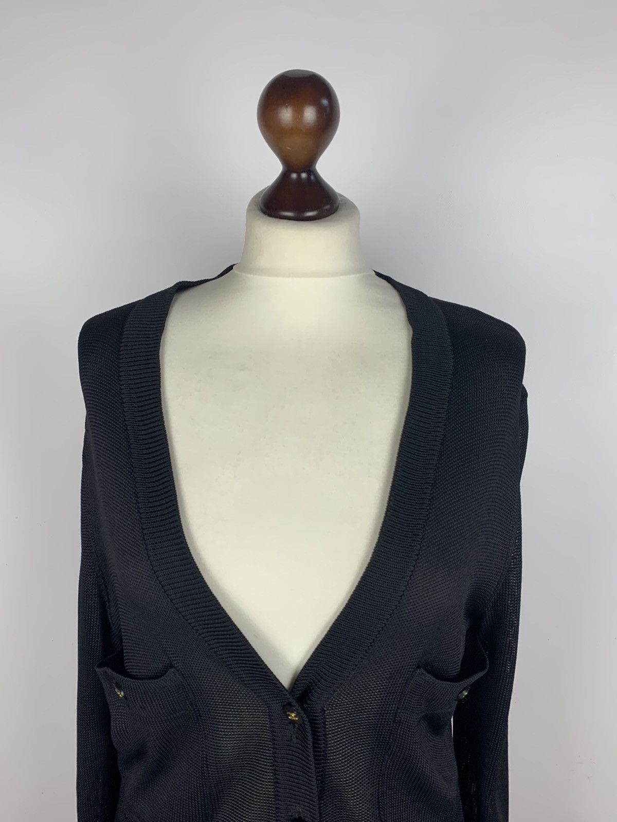 Chanel Chanel Boutique Cardigan Black Viscose Vintage Womens Sz 42 Size M / US 6-8 / IT 42-44 - 2 Thumbnail