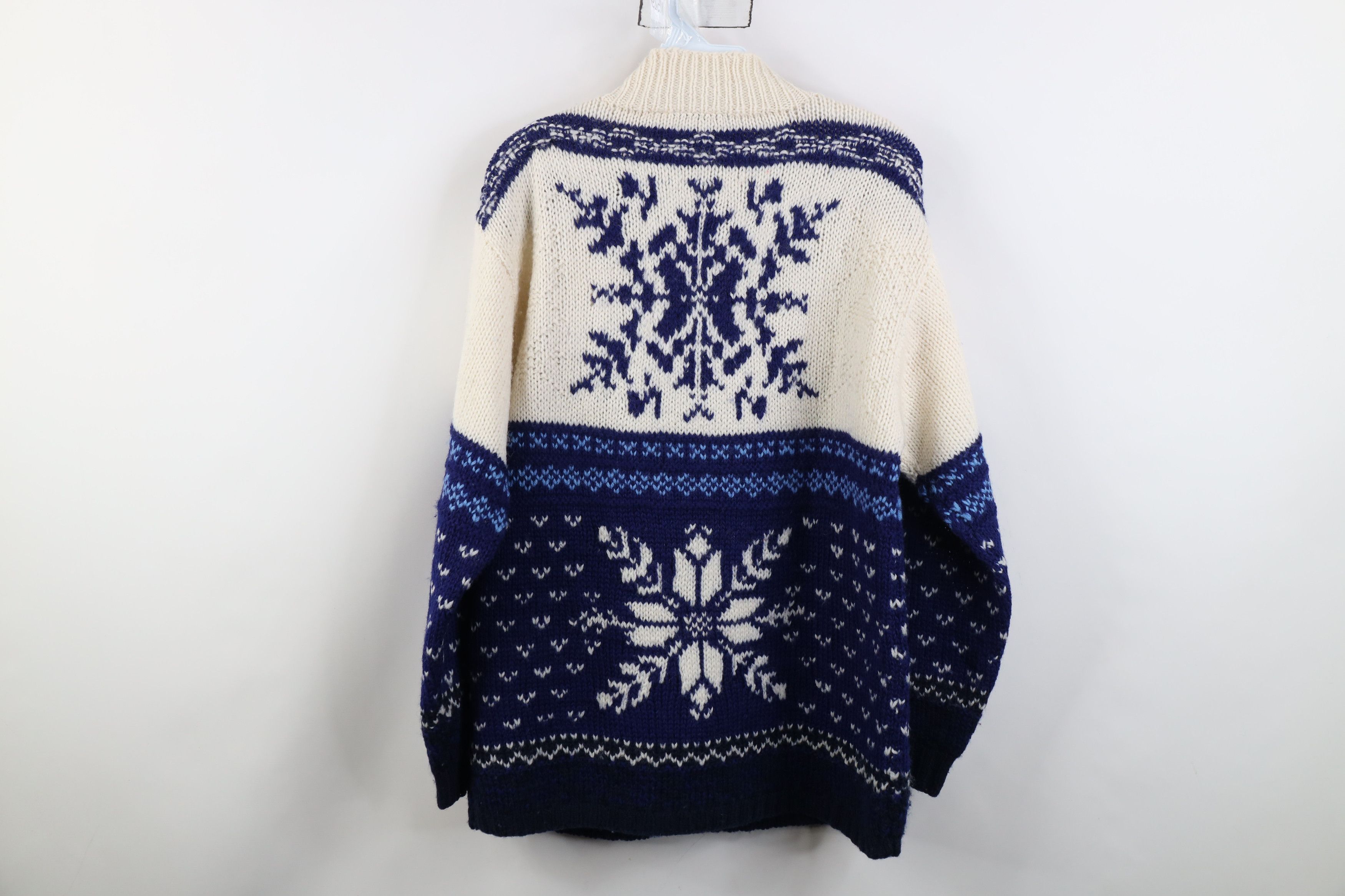 Vintage Vintage 90s Streetwear Fair Isle Snowflake Mock Neck Sweater Size M / US 6-8 / IT 42-44 - 8 Thumbnail