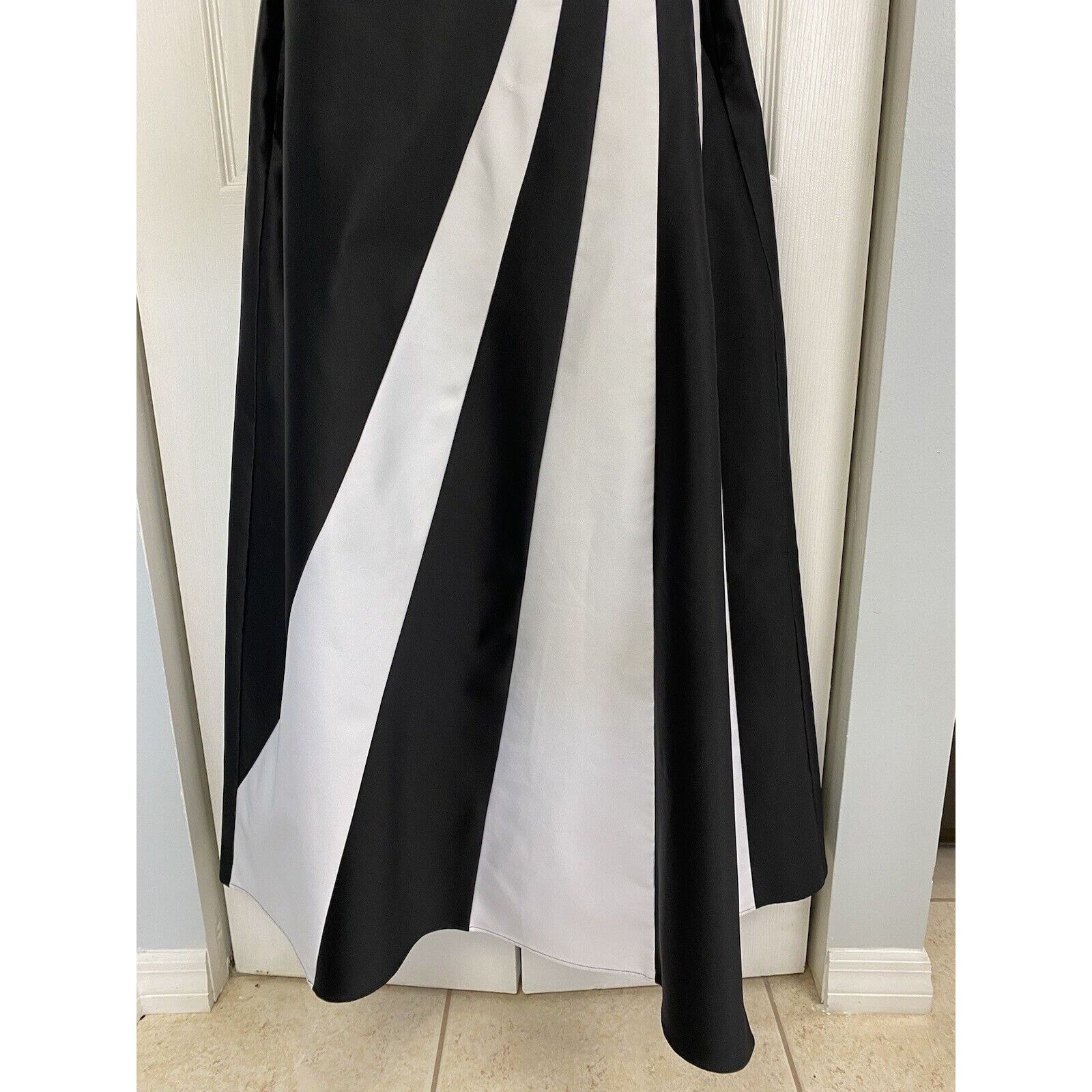 Other Cache Black Dress Maxi Gown 90s Y2k Strapless Black White 12 Size XL / US 12-14 / IT 48-50 - 6 Thumbnail