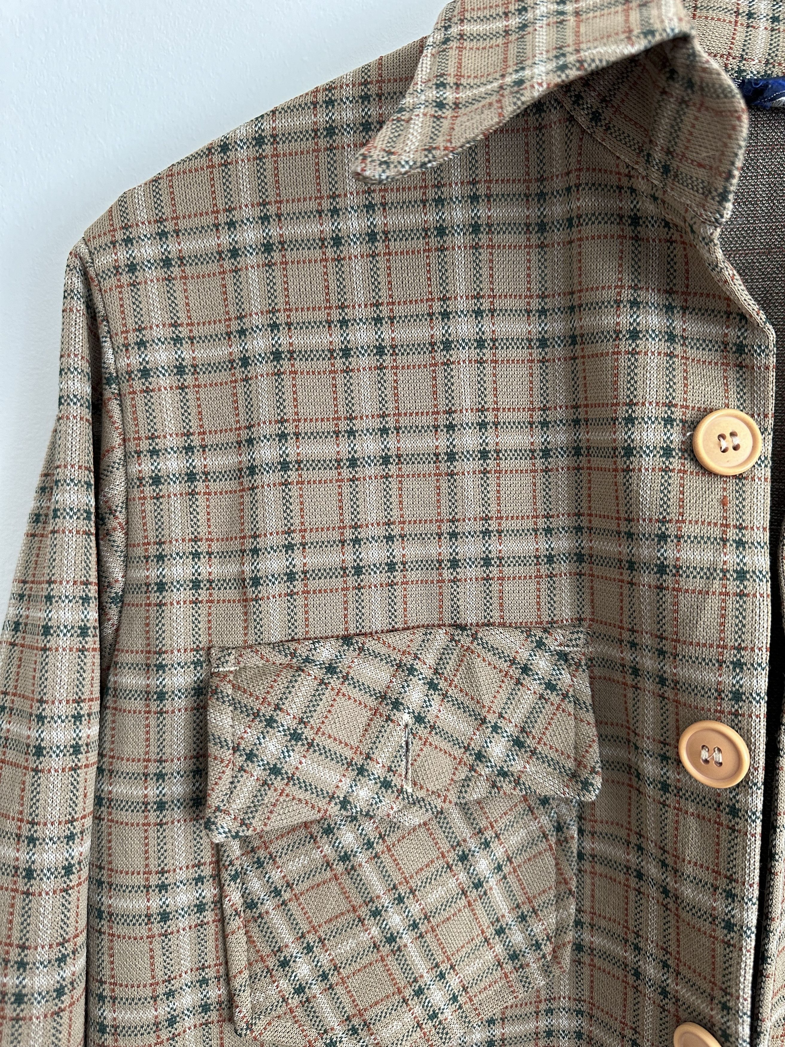 Quest Vintage tan/red/green button down Size US M / EU 48-50 / 2 - 2 Thumbnail