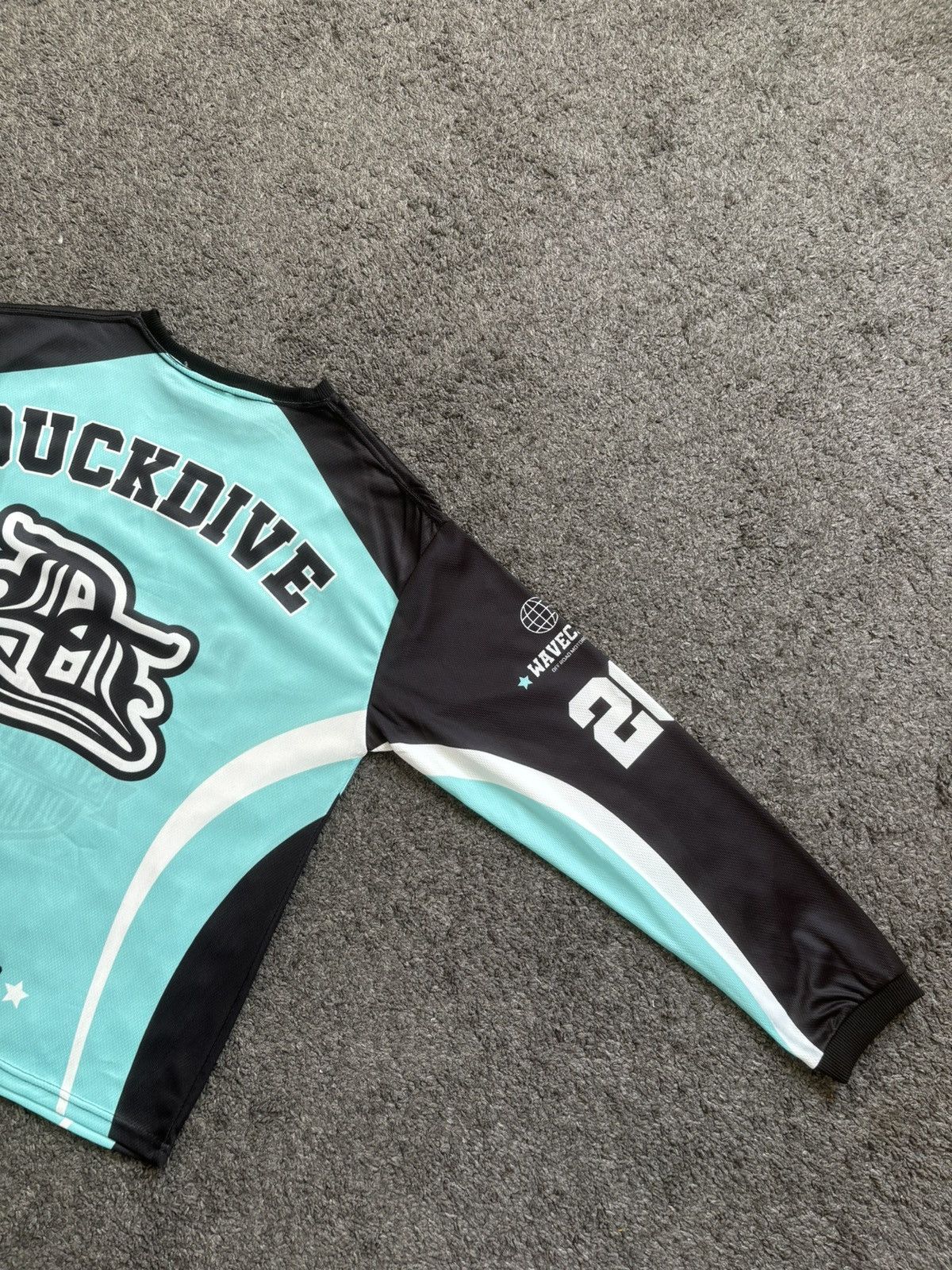 Japanese Brand Duckdive waveclub racing culture unisex blue black jersey Size US M / EU 48-50 / 2 - 17 Thumbnail