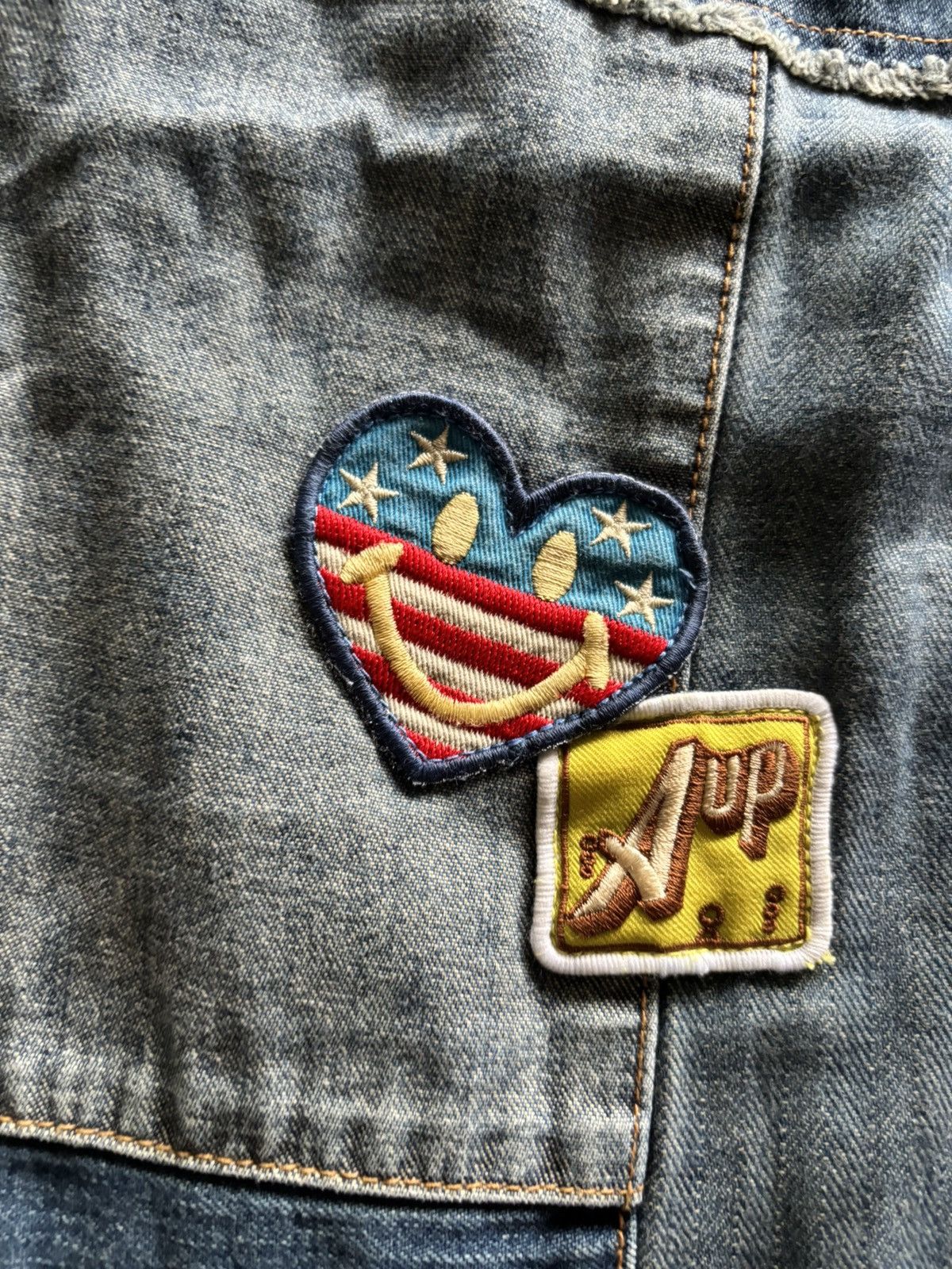 20471120 × Angel Blue × Hysteric Glamour ANGEL BLUE flare japanese reconstruct patches embroidery Size 26" / US 2 / IT 38 - 18 Thumbnail