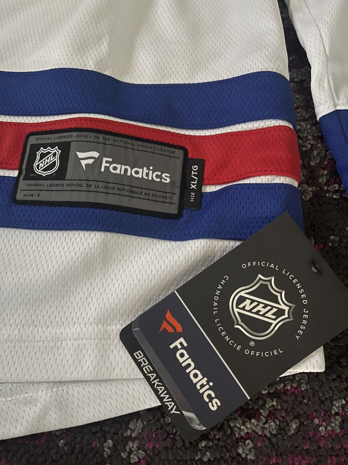 NHL New York Rangers White Jersey Size US XL / EU 56 / 4 - 2 Thumbnail