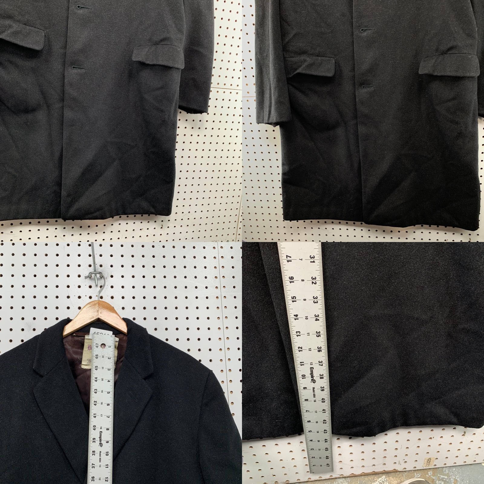 Vintage VINTAGE Hickey Freeman 100% Wool Overcoat Mens 42 Black 60s 70s Wool Union USA Coat Size US XS / EU 42 / 0 - 8 Thumbnail