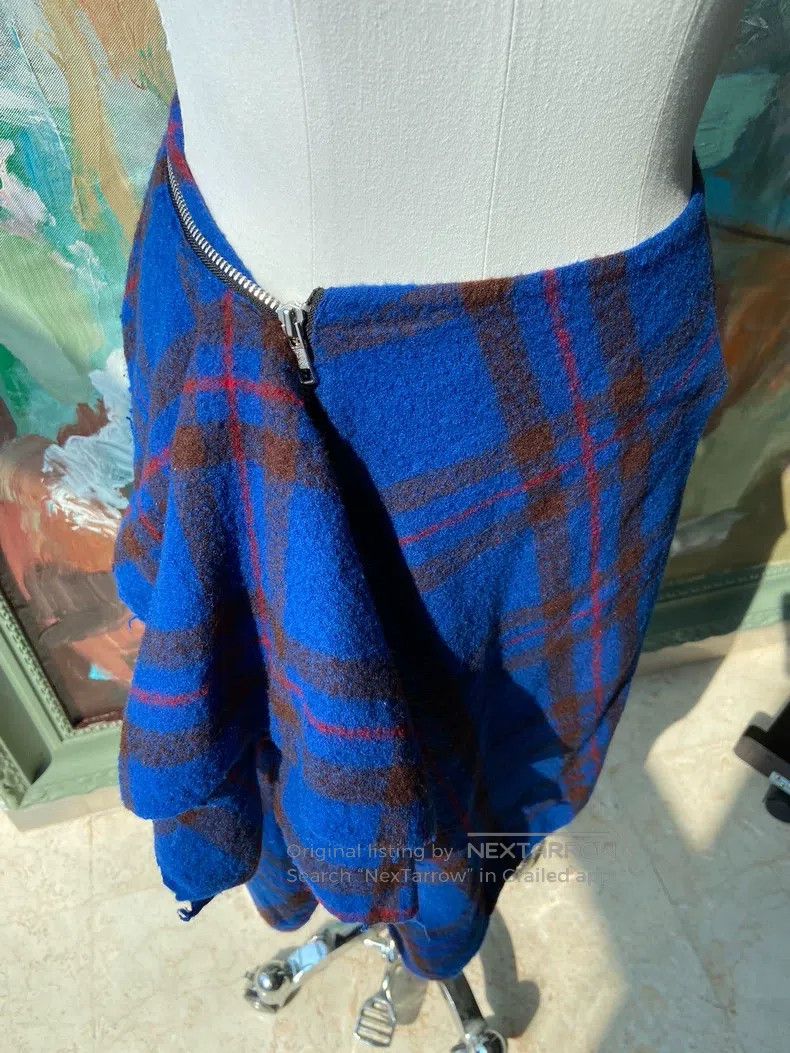 Comme des Garcons Comme Des Garcons size S Blue check transformation skirt Size 25" / US 0 / IT 36 - 4 Thumbnail