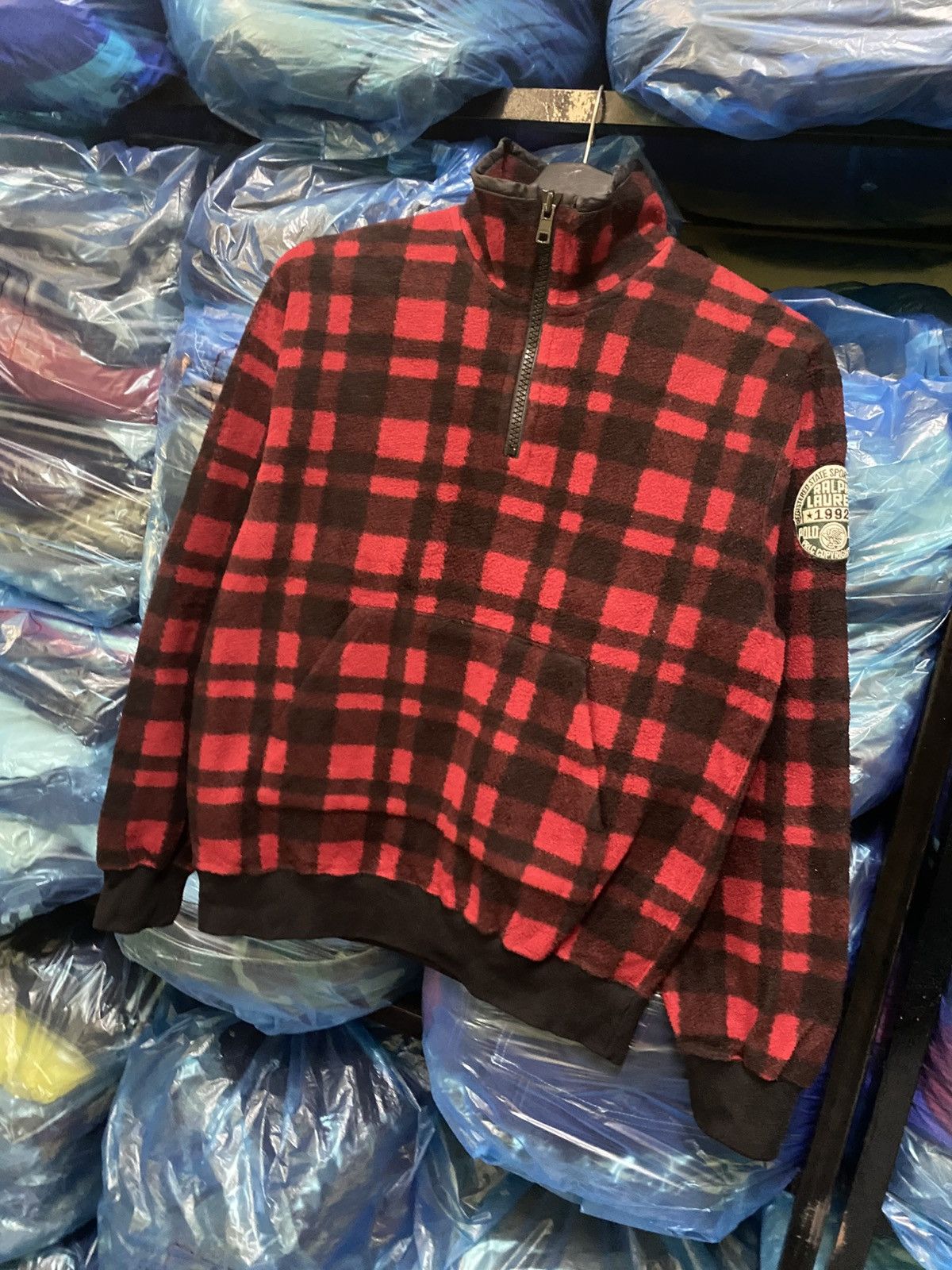 Polo Ralph Lauren VINTAGE Y2K POLO RALPH LAUREN CHECKER 1/4 ZIPPER FLEECE Size US S / EU 44-46 / 1 - 4 Thumbnail