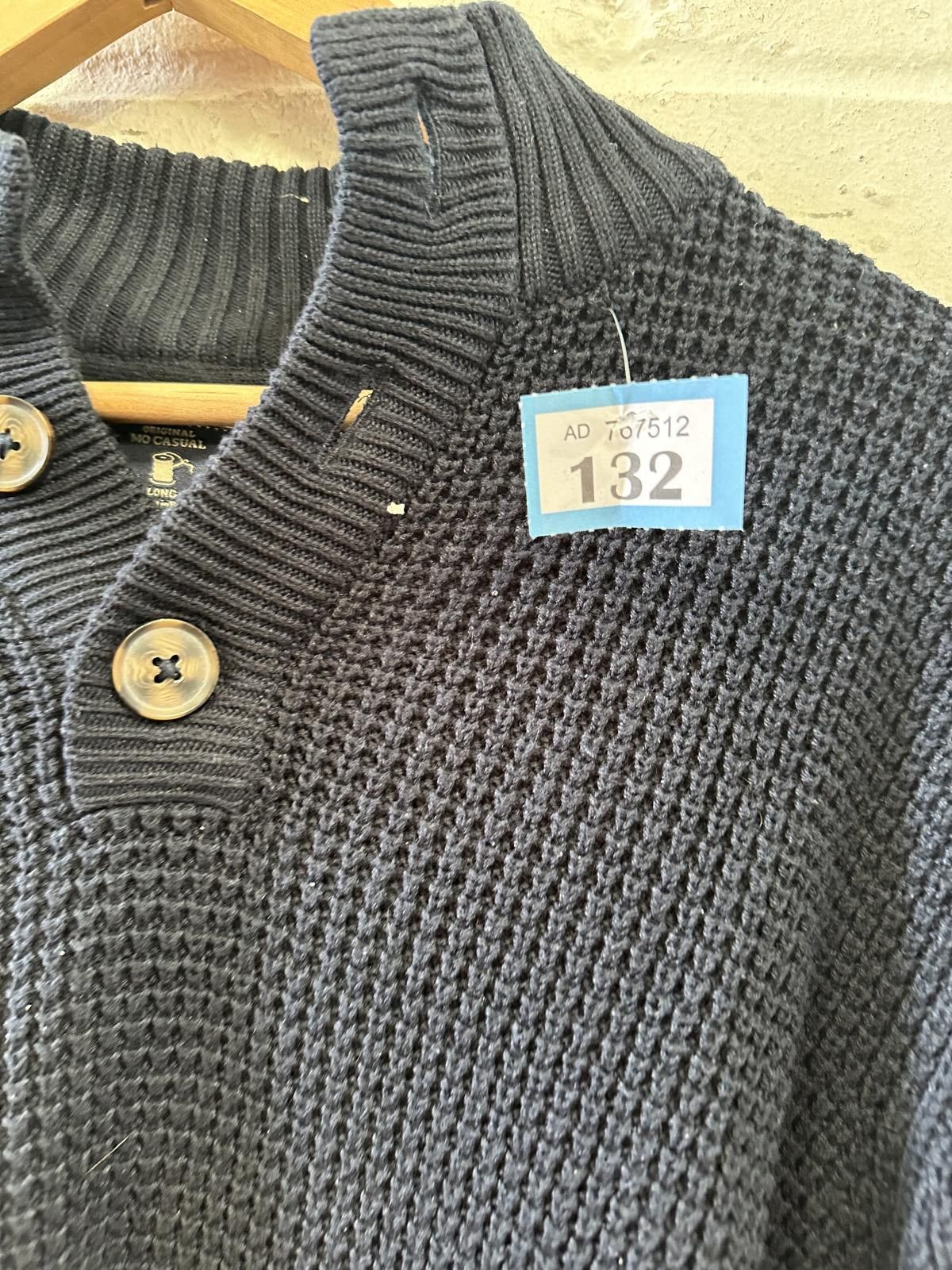 Unknown London Men's Dark Gray Knit Button-Up Sweater Size US M / EU 48-50 / 2 - 2 Thumbnail