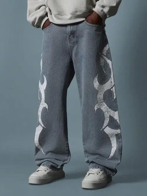 Japanese Brand Akimoto x Yura Loose Fit BioHazard Graphic Jeans Size US 32 / EU 48 - 5 Thumbnail