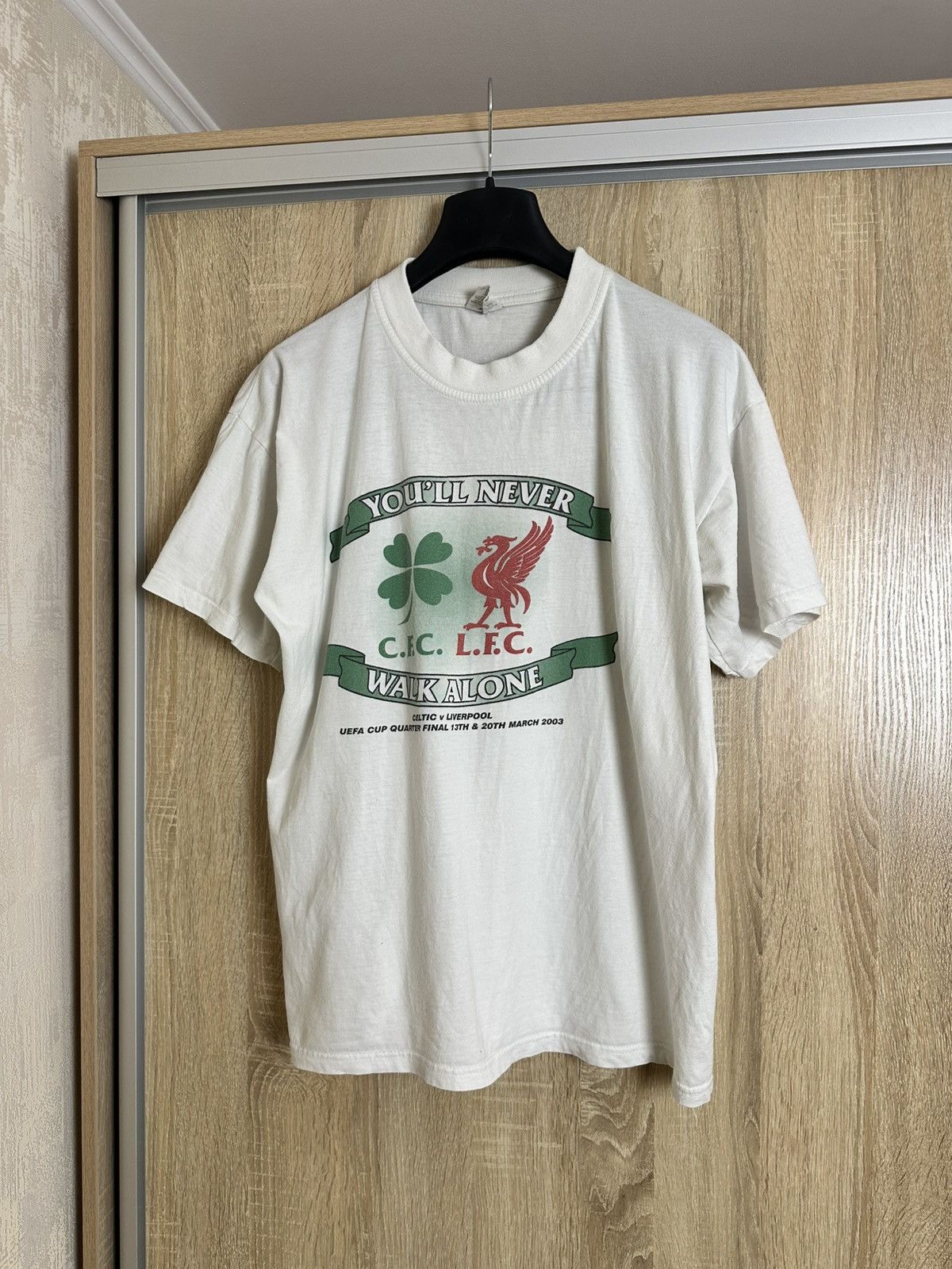 UEFA 🔥 2003 UEFA Cup Final Celtics vs Liverpool Football T Shirt Size US L / EU 52-54 / 3 - 2 Thumbnail