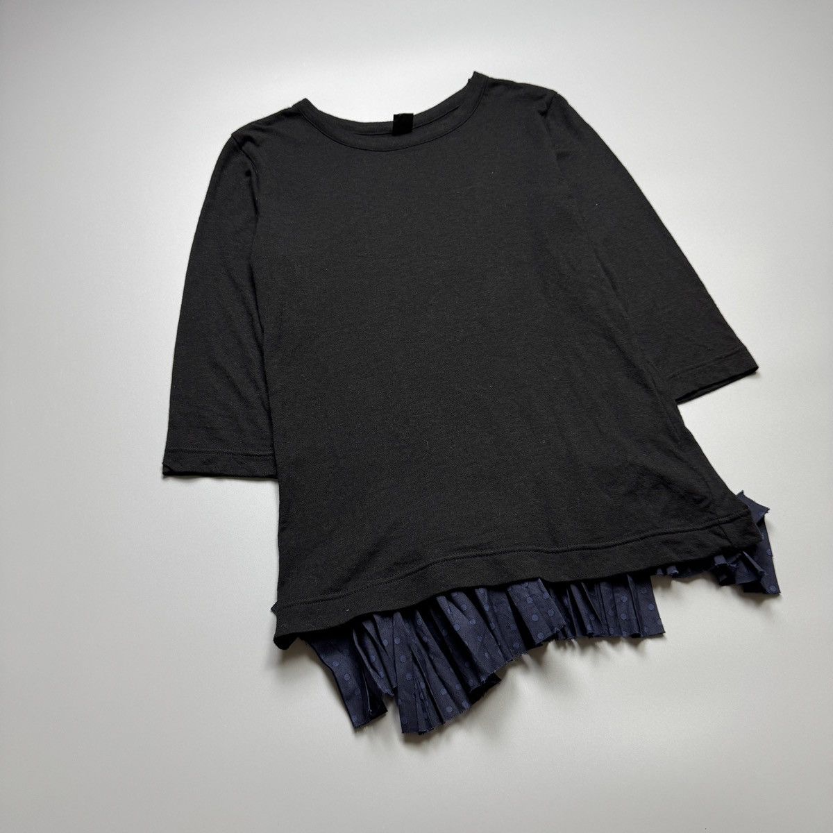 Y's Y’s By Yohji Yamamoto - Pleated Back 3/4 Sleeve Blouse Size XS / US 0-2 / IT 36-38 - 3 Thumbnail